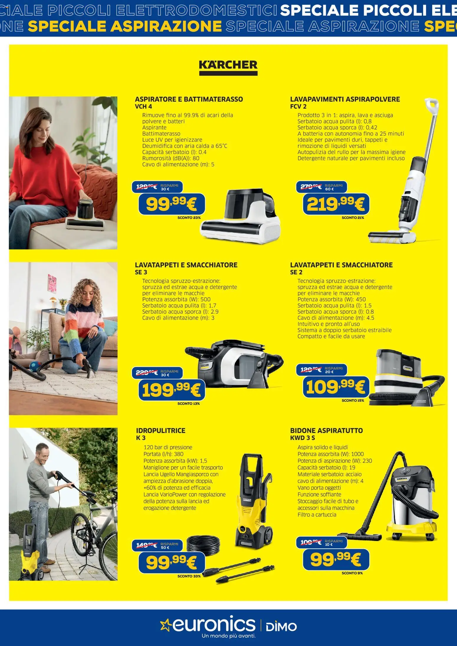 Volantino Euronics del 06.04.2026 | Pagina: 9 | Prodotti: Smacchiatore, Detergente, Cavo, Aspirapolvere
