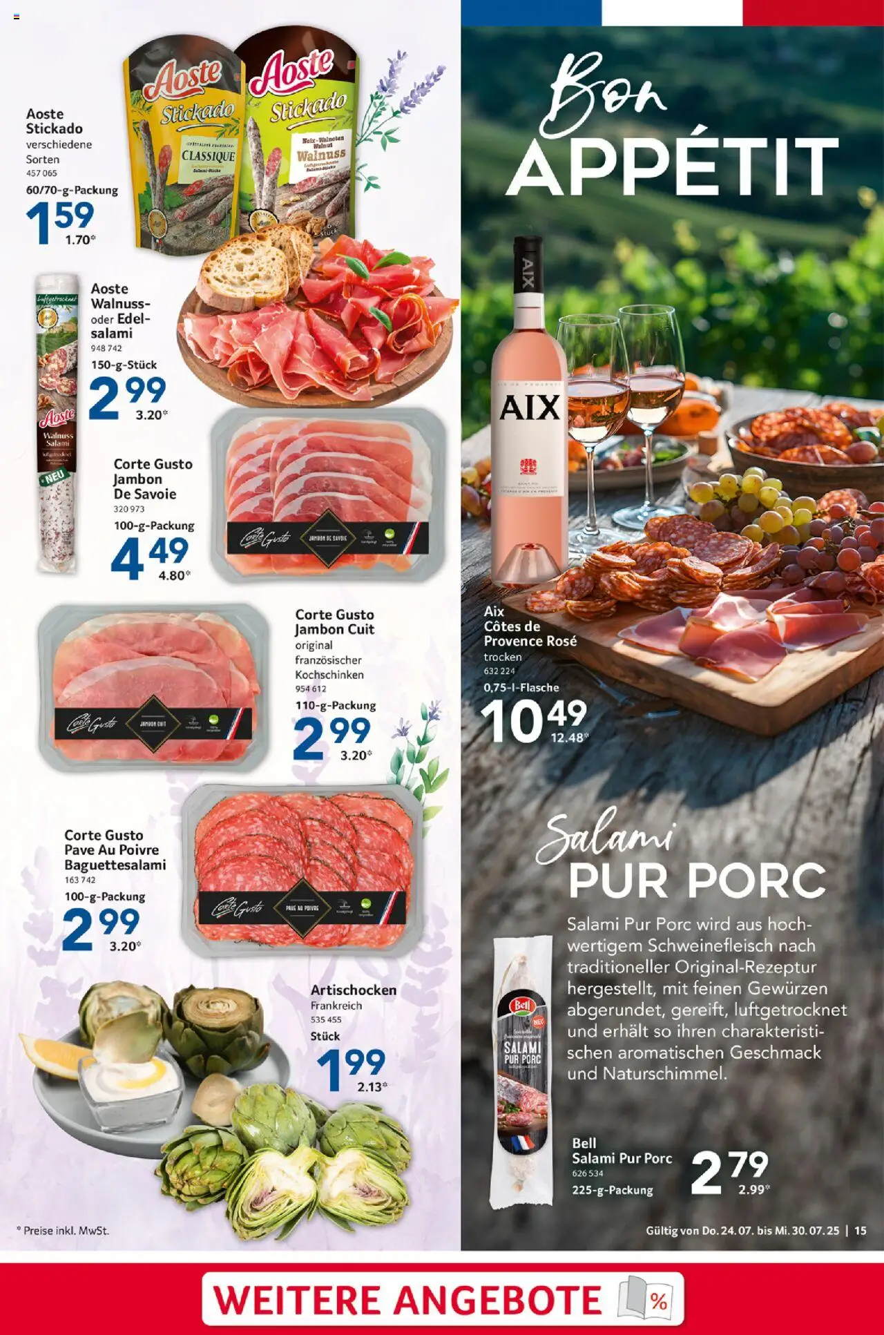 Selgros Prospekt 	 - gültig ab dem 24.07.2025 | Seite: 15 | Produkte: Salami, Schweinefleisch