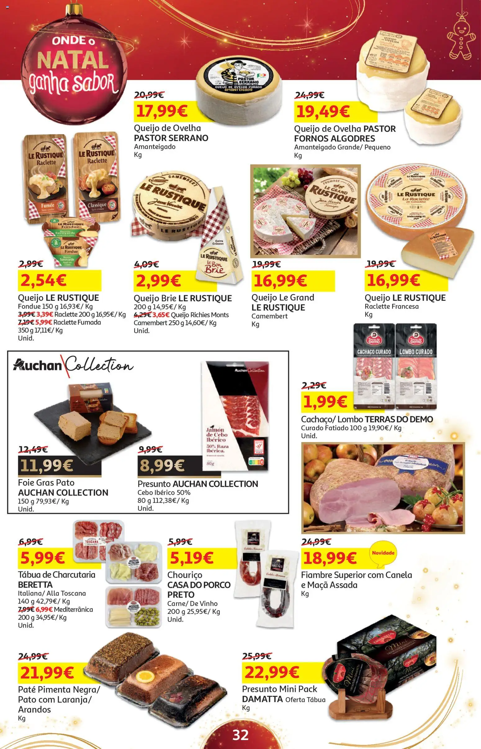 Auchan - Presentes │ válido de 05.12.2025 | Página: 32 | Produtos: Pimenta, Canela, Queijo, Maça