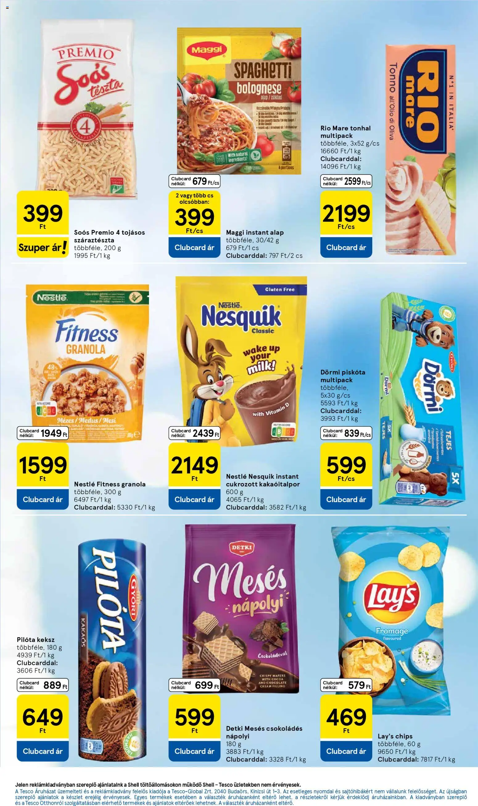 Tesco akciós ujság - amely érvényes a következő dátumtól: 05.03.2026 | Oldal: 5 | Termékek: Maggi, Száraztészta, Keksz, Nápolyi