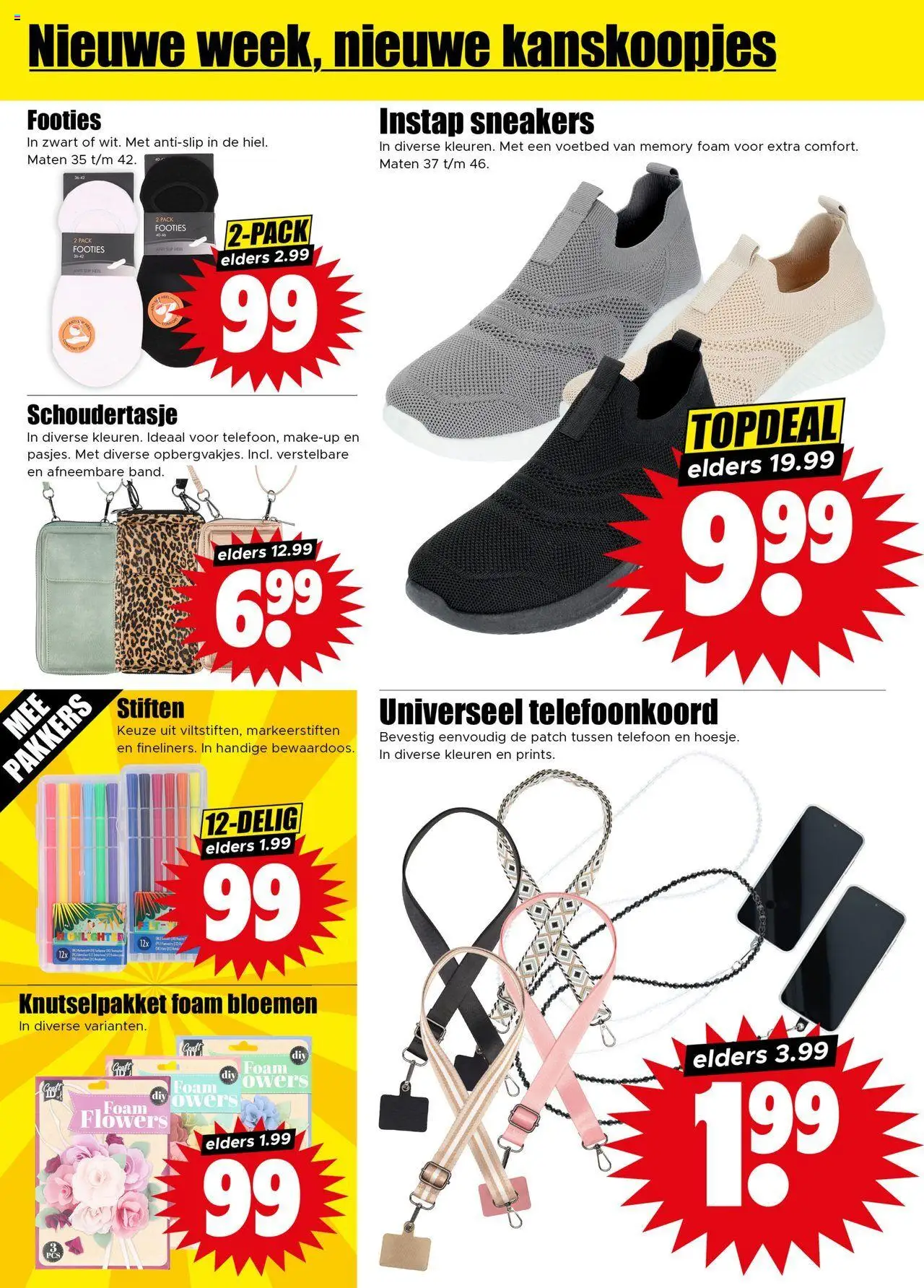 | Pagina: 28 | Producten: Sneakers, Bloemen, Telefoon, Markeerstiften