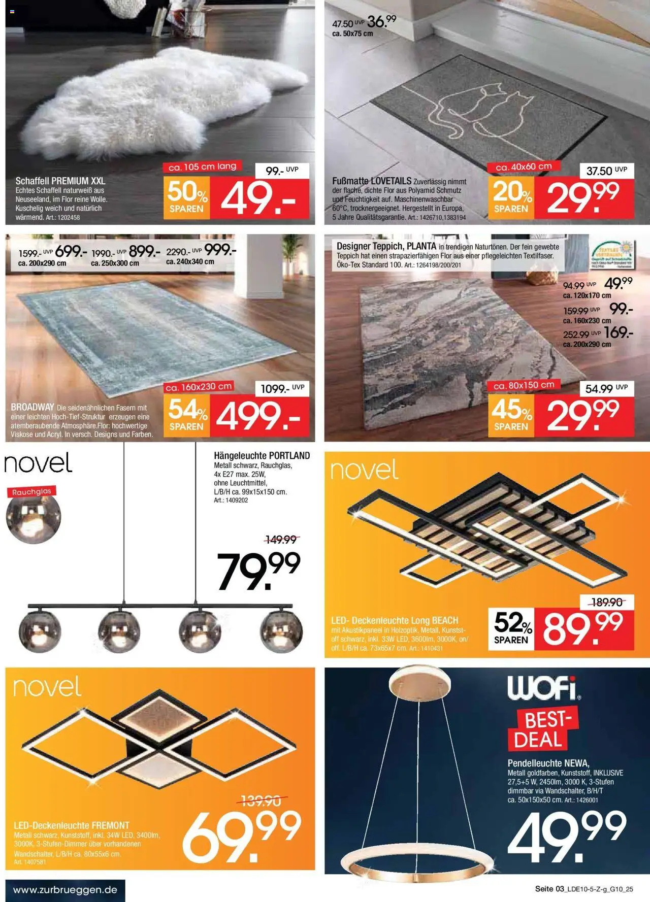 Zurbrüggen Prospekt 	 – gültig ab 04.10.2025 | Seite: 3 | Produkte: Teppich, Fußmatte