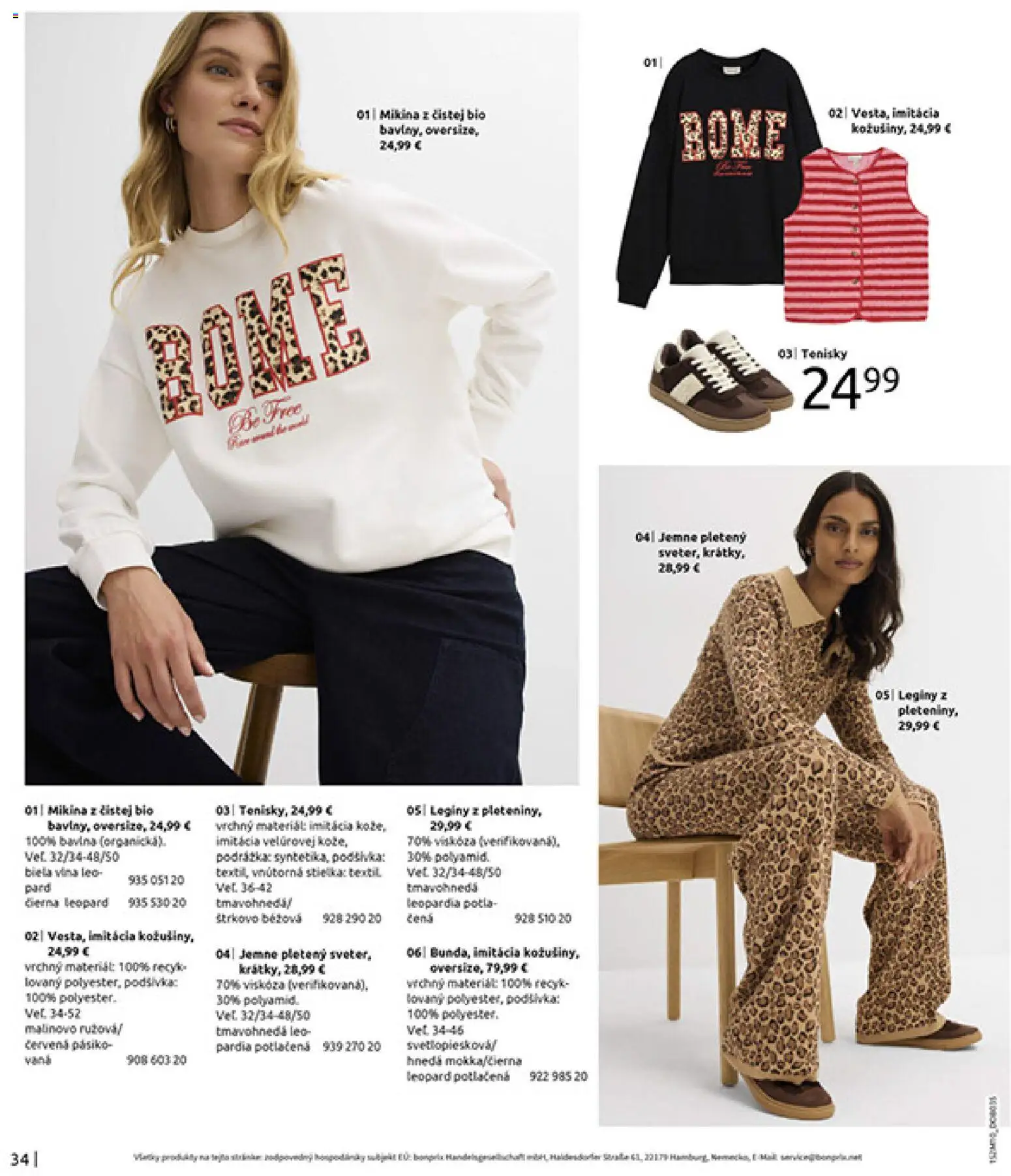 Nové Bonprix akcie – leták je platný od 24.11.2025 | Strana: 36 | Produkty: Mikina, Legíny, Tenisky