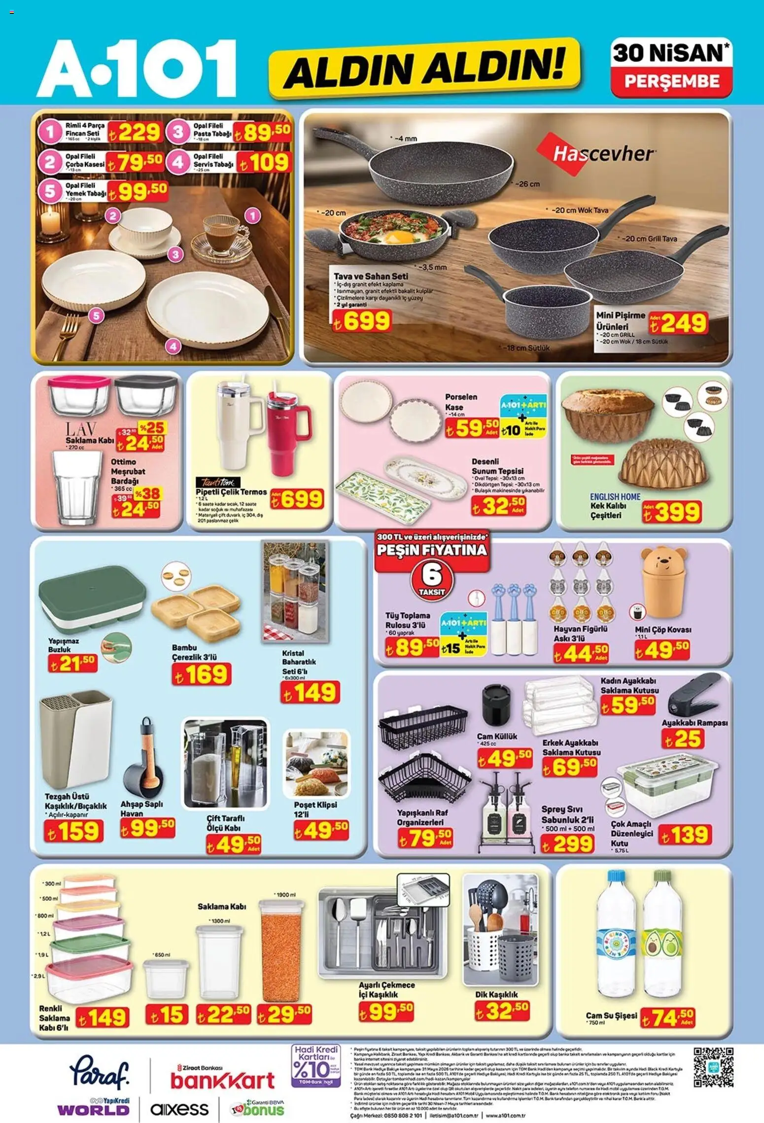 A101 - Katalog Aldın Aldın - 30.04.2026 tarihinden itibaren geçerlidir | Sayfa: 9 | Ürünler: Çift taraflı, Kaşe, Su, Saklama kutusu