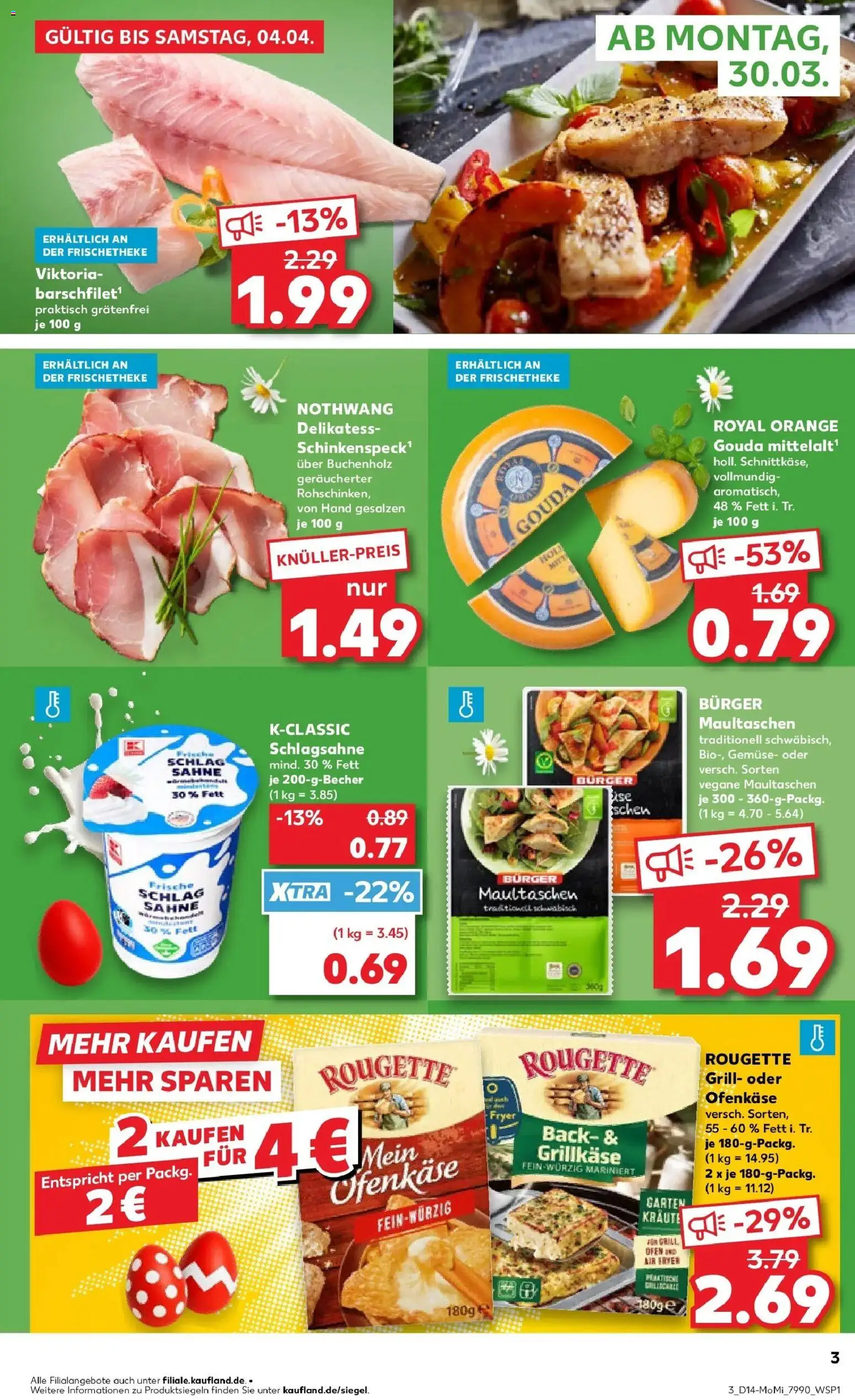 Kaufland Prospekt Mayen	 – gültig ab 30.03.2026 | Seite: 3 | Produkte: Grill, Burger, Gemüse, Pasta