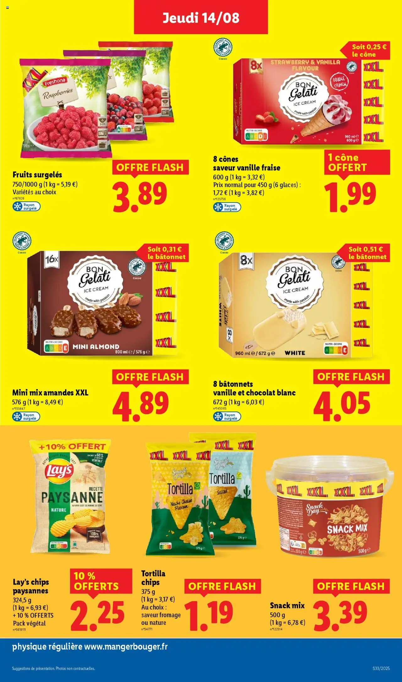  | Page: 19 | Produits: Pomme, Cônes, Chocolat, Amandes