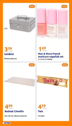 | Pagina: 26 | Producten: Badmat, Twix, Nagellak
