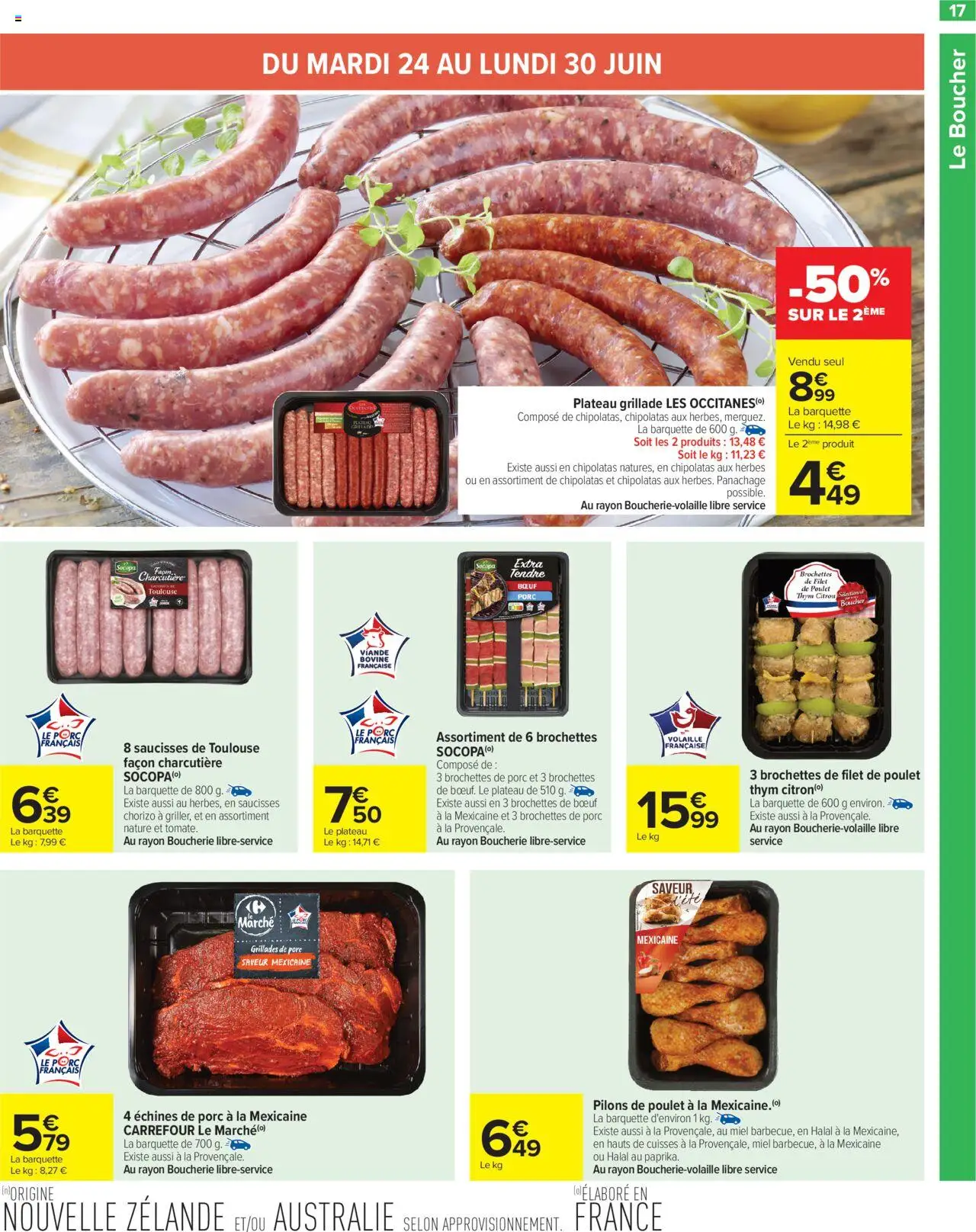  | Page: 19 | Produits: Citron, Plateau, Porc, Viande bovine