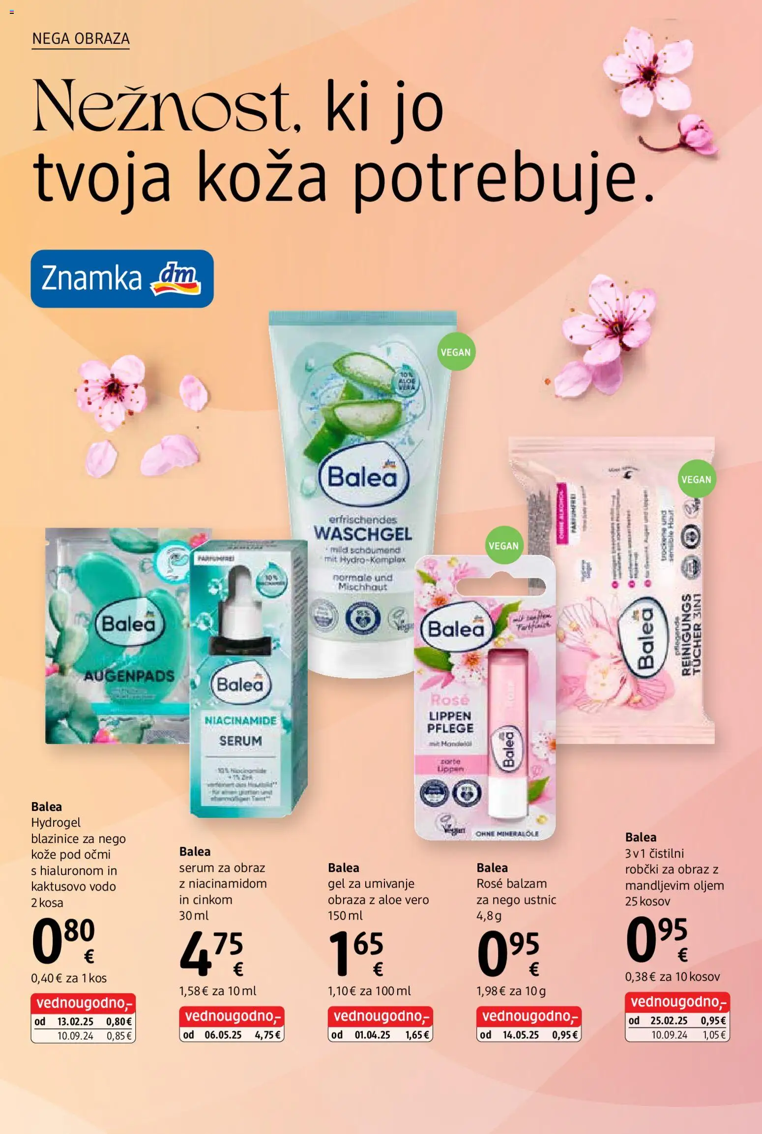 Novi DM Drogerie Markt katalog ponudbe – veljaven od 05.01.2026 | Stran: 14 | Izdelki: Robčki, Kos
