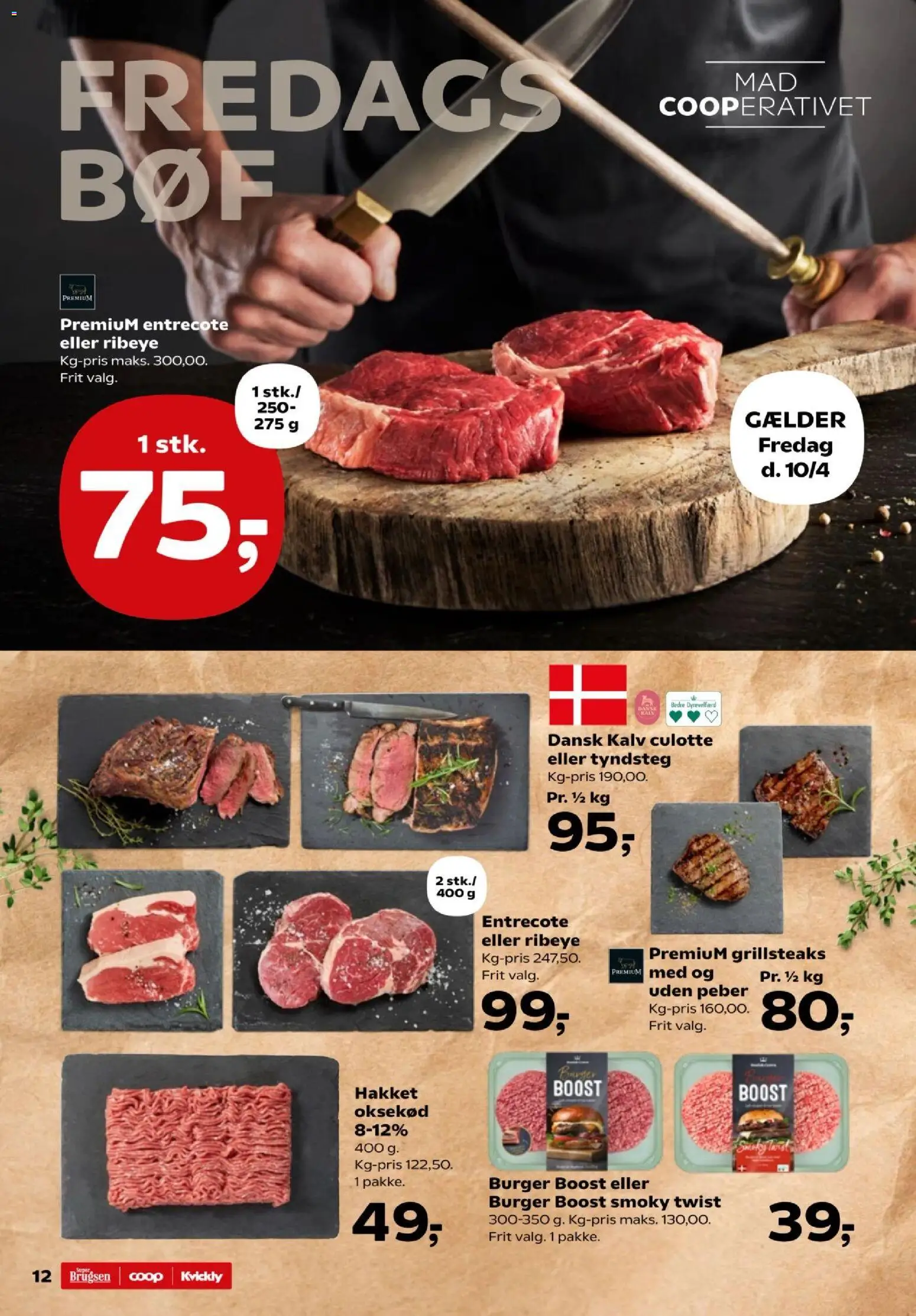 Super Brugsen tilbudsavis – gyldig fra 07.04.2026 | Side: 14 | Produkter: Oksekød, Peber, Entrecote