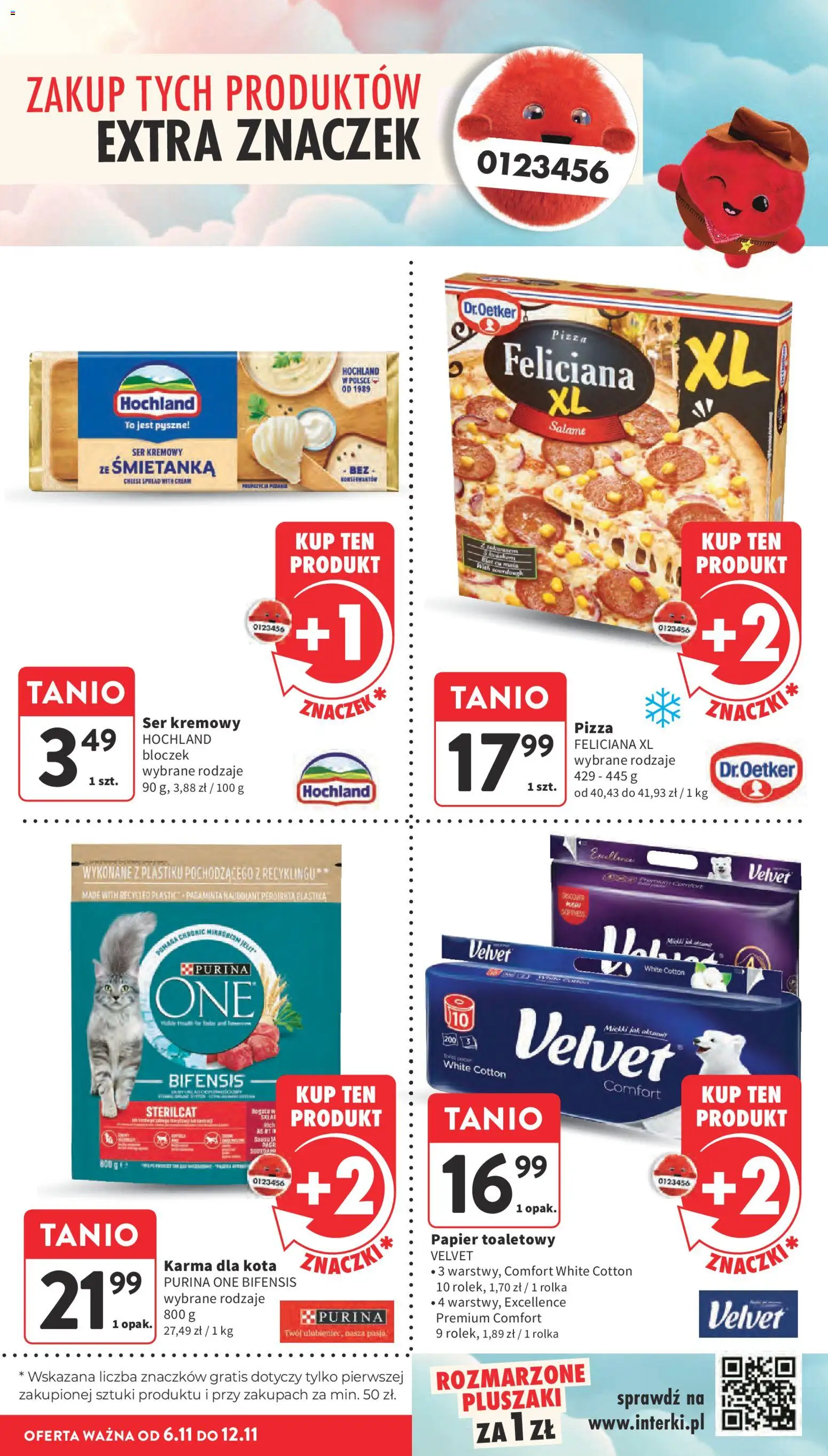 Intermarche Gazetka od 06.11.2025 | Strona: 11 | Produkty: Papier toaletowy, Karma dla kota, Ser, Pizza