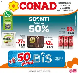 Anteprima del volantino Conad - Sconti fino al 50% valido a partire dal 26.08.2025