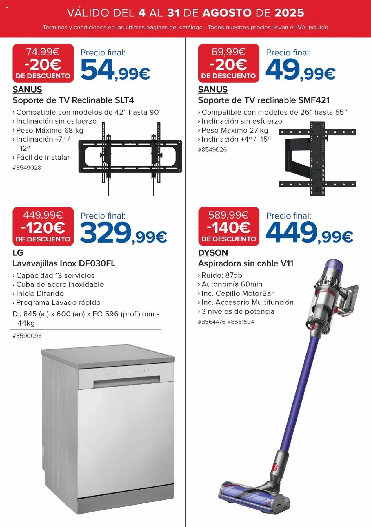 Costco catálogo │ válido desde el 04.08.2025 | Página: 3 | Productos: Cable, Lavavajillas, Peso, Aspiradora