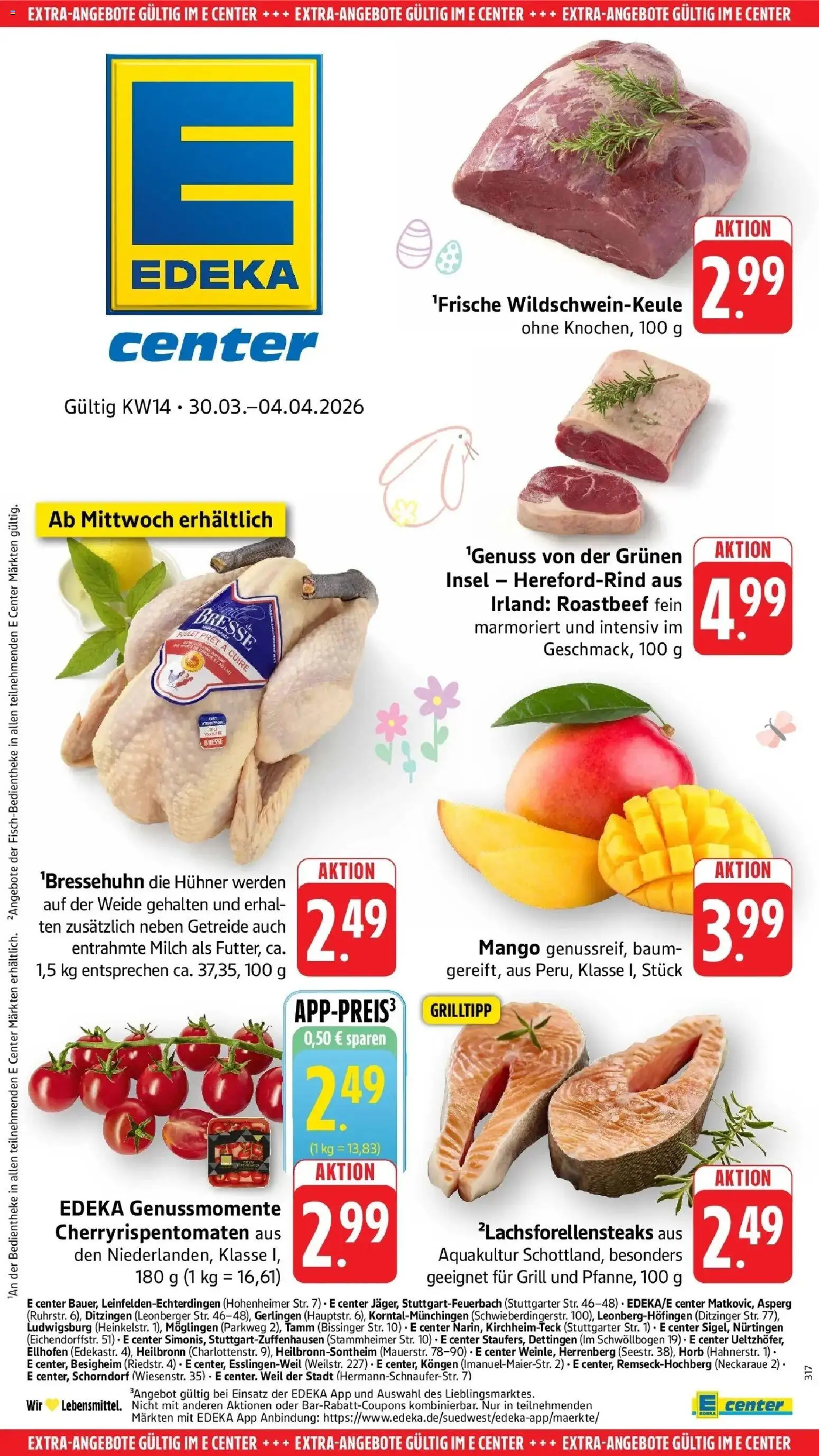 E center Prospekt Leinfelden - Echterdingen	 – gültig ab 29.03.2026 | Seite: 55 | Produkte: Milch, Roastbeef, Mango, Getreide