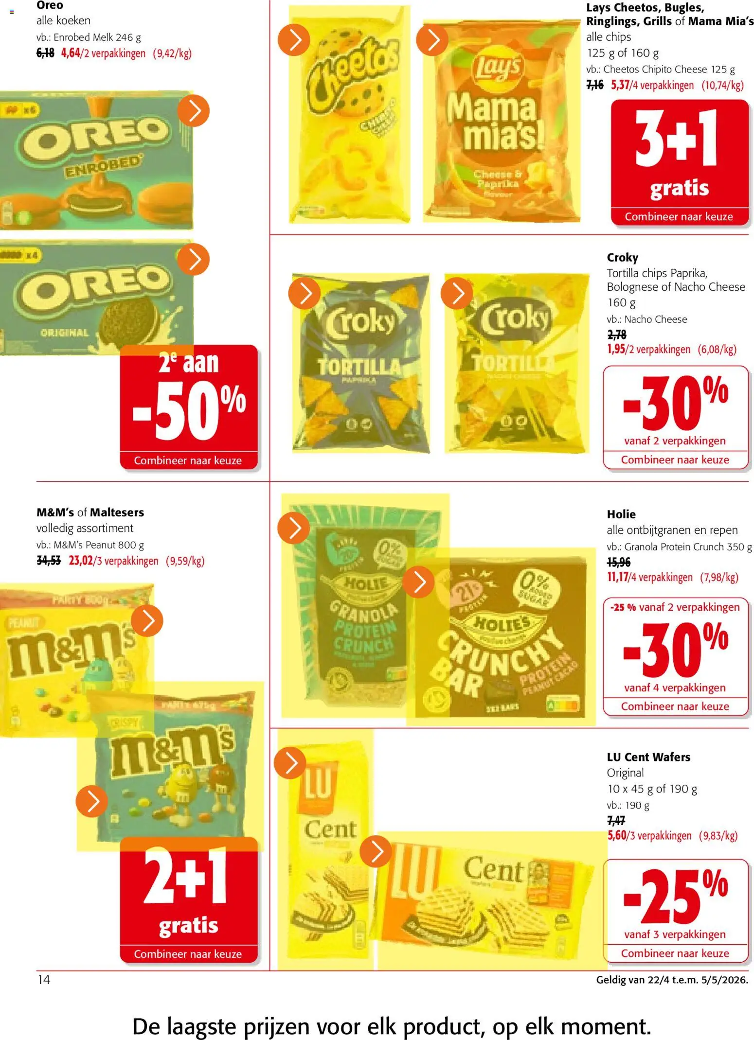 {H1} | Pagina: 14 | Producten: Tortilla, Oreo, Cheetos, Melk