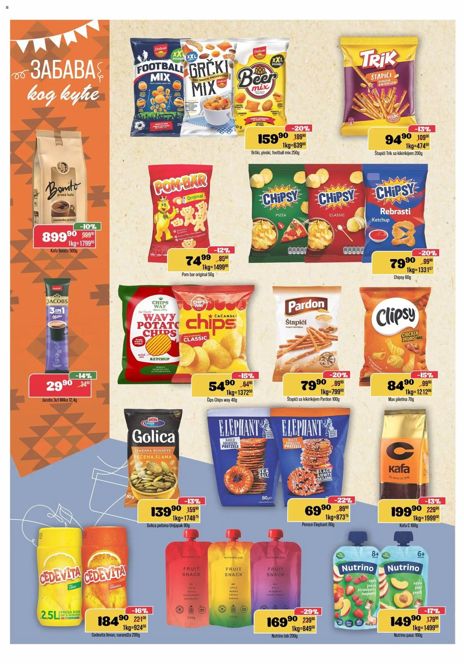 Europrom katalog - važi od 11.03.2026 | Strana: 8 | Proizvode: Banana, Čips, Milka, Limun