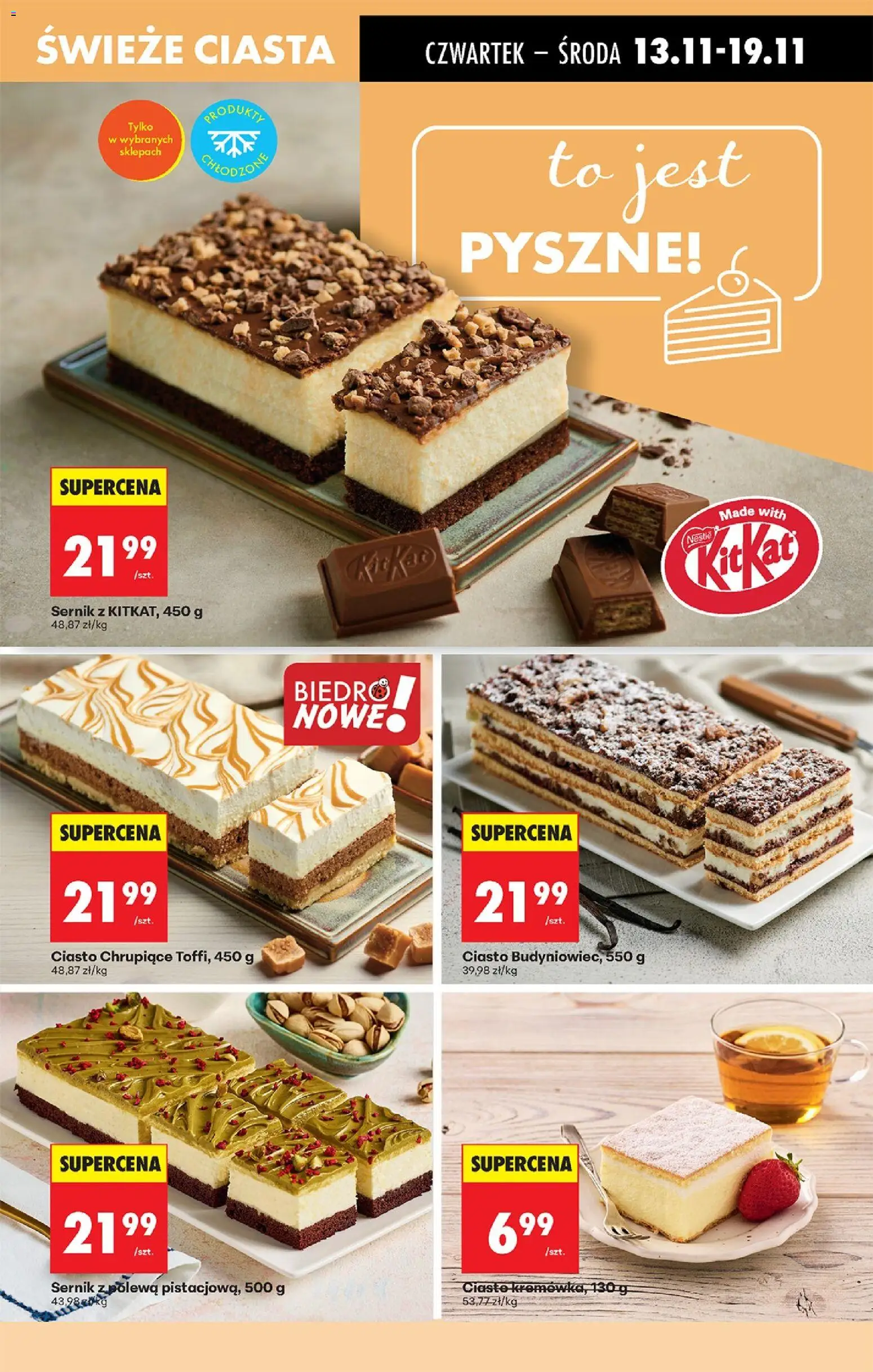 Biedronka gazetka - Oferta w tym tygodniu od 13.11.2025 | Strona: 61 | Produkty: Ciasto