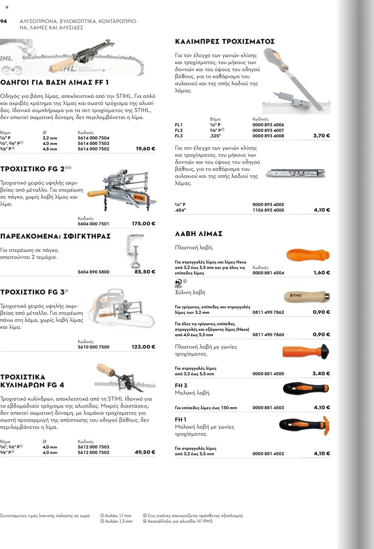 Stihl Κατάλογος 2025 – σε ισχύ από 13.01.2025 | Σελίδα: 94