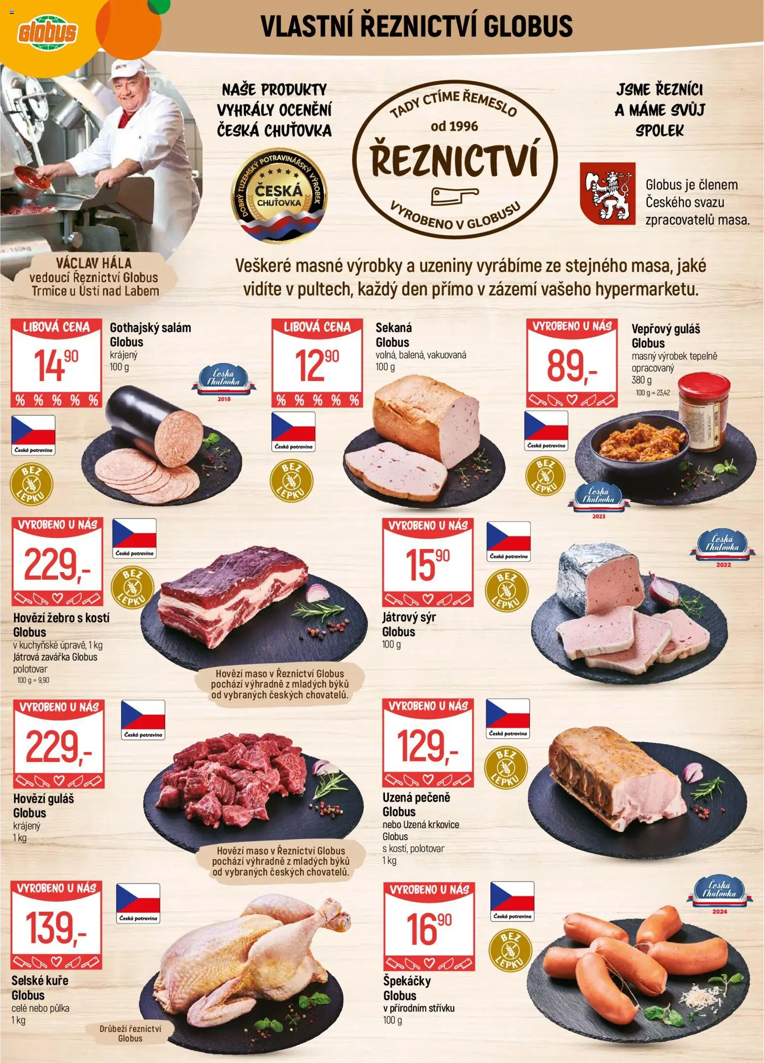 Globus leták - Trmice od 25.02.2026 | Strana: 6 | Produkty: Salám, Kuře, Krkovice, Uzená krkovice