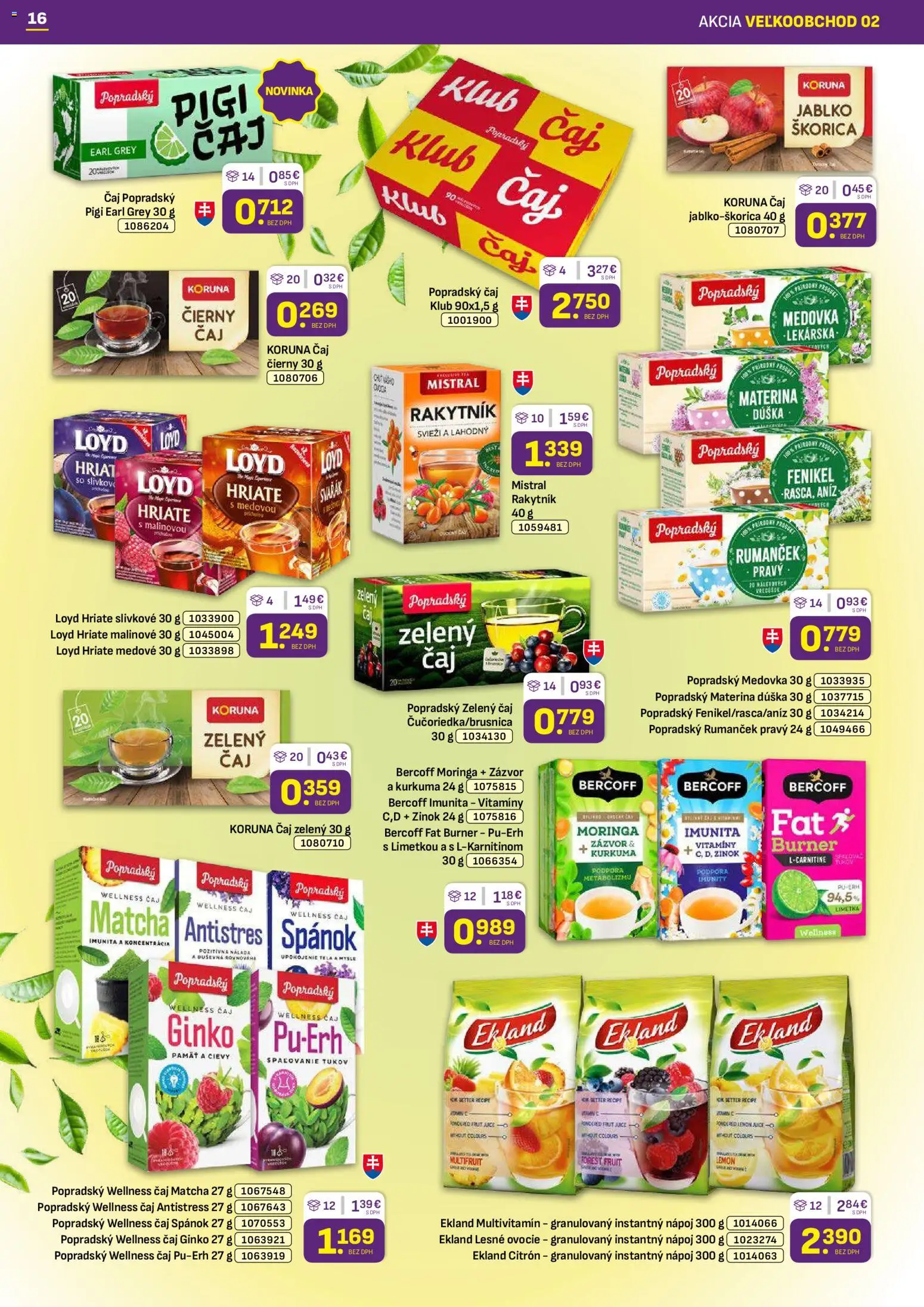 Nové Libex akcie – leták je platný od 19.01.2026 | Strana: 16 | Produkty: Zázvor, Čaj, Ovocie, Kurkuma