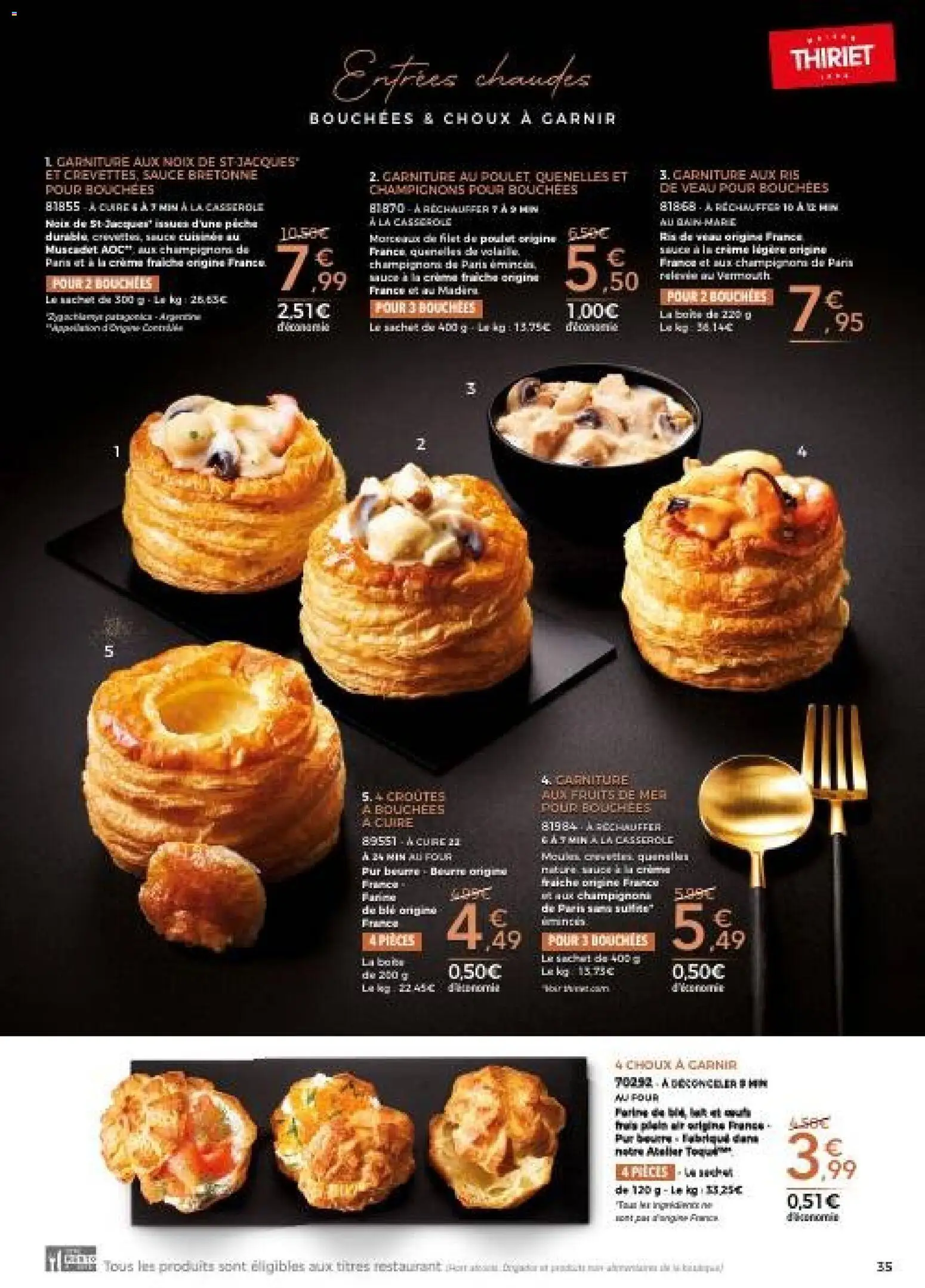 {H1} | Page: 35 | Produits: Fruits de mer, Beurre, Crème fraiche, Crème