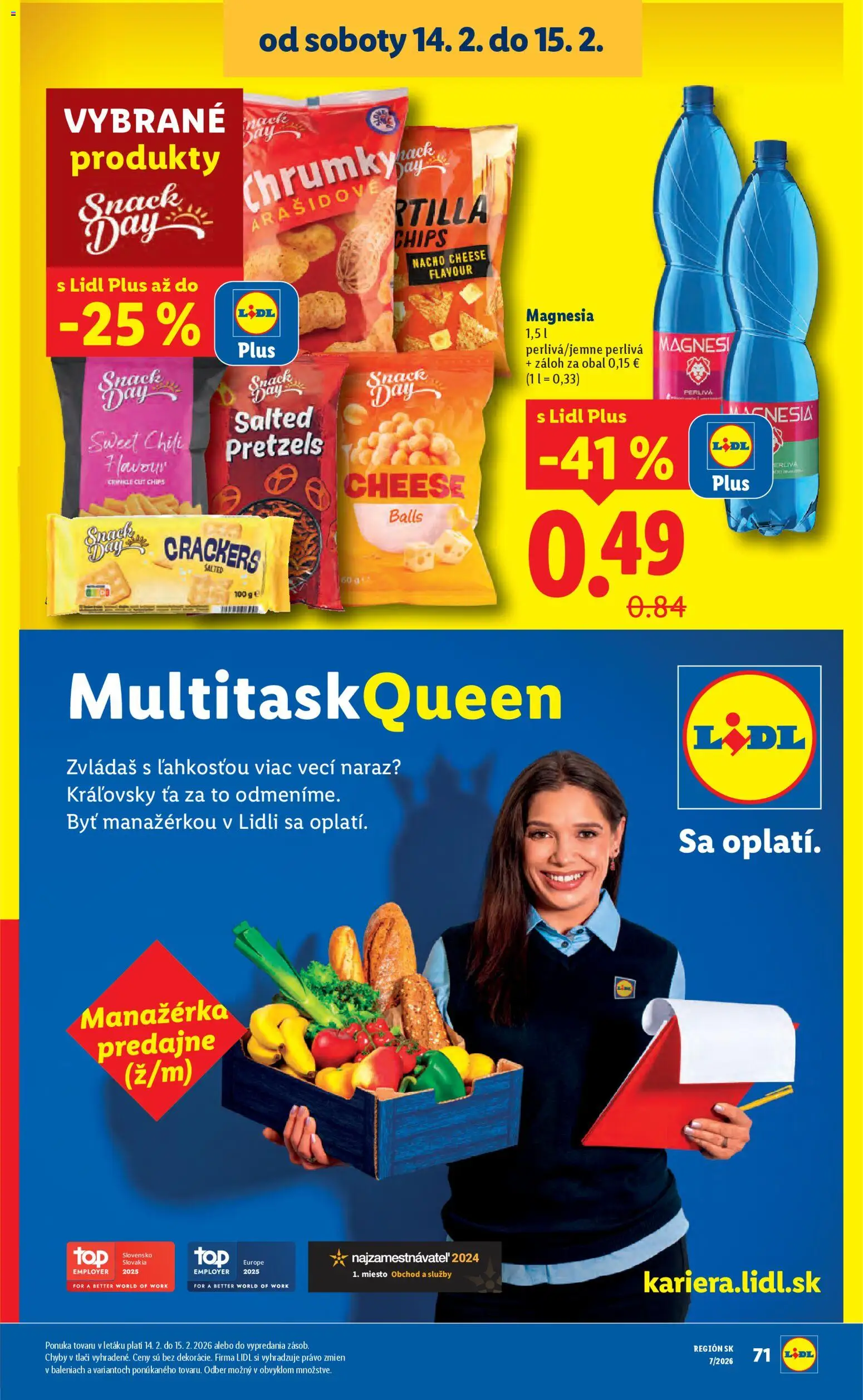 Nové Lidl akcie – leták je platný od 12.02.2026 | Strana: 57 | Produkty: Tortilla, Magnesia