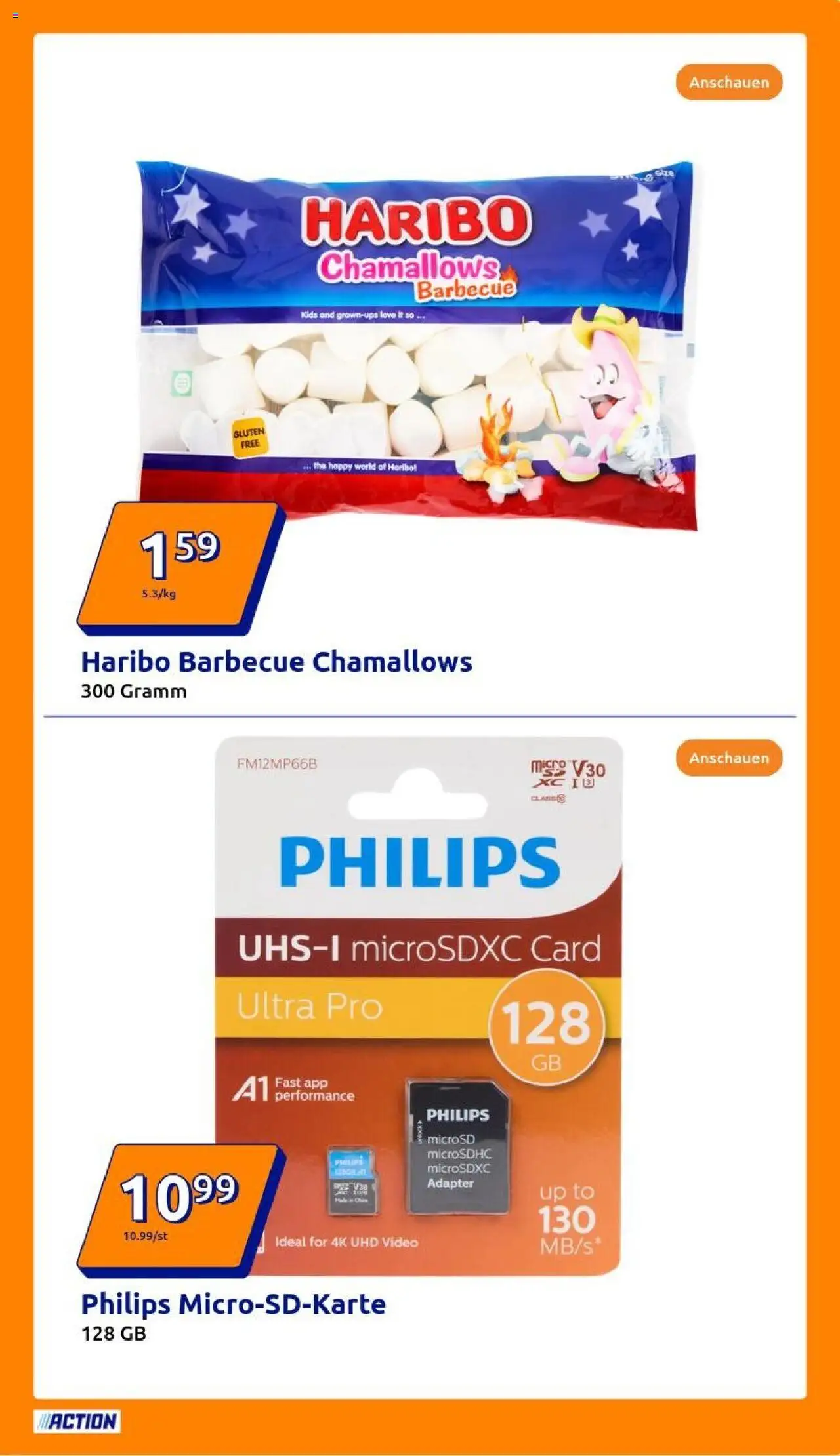 Action Prospekt - gültig ab dem 20.08.2025 | Seite: 17 | Produkte: Adapter, Philips, Haribo, Video