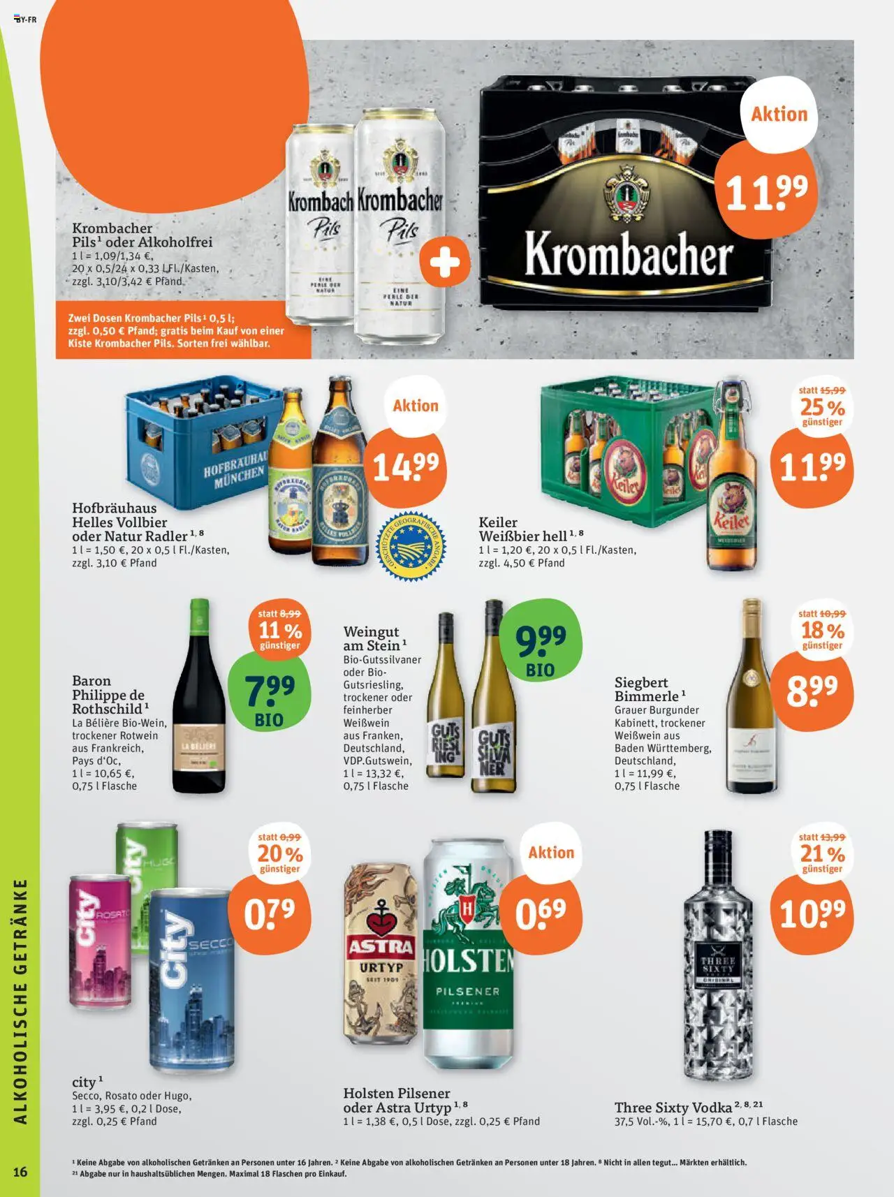 Tegut Prospekt - gültig ab dem 25.08.2025 | Seite: 18 | Produkte: Weißbier, Pils, Radler, Vodka