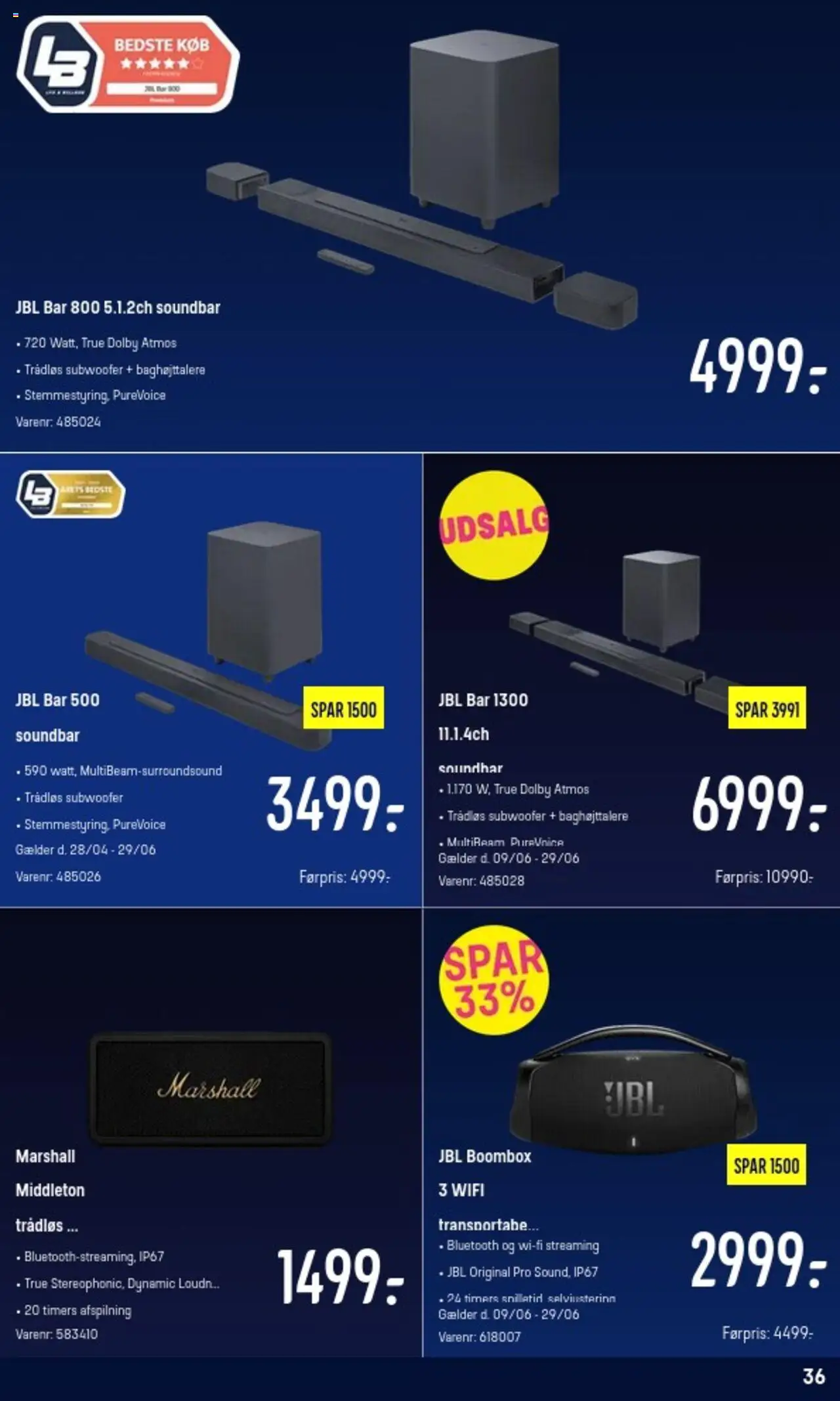 Elgiganten Tilbudsavis gyldig fra 23.06.2025 | Side: 36 | Produkter: Soundbar