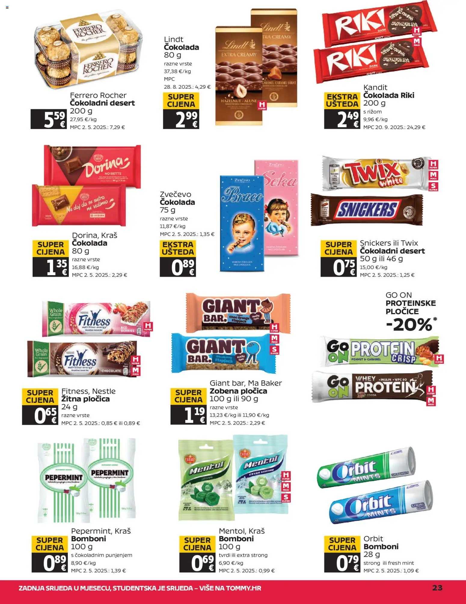 Tommy katalog | vrijedi od 23.10.2025 | Stranica: 23 | Proizvodi: Dorina, Čokolada, Bomboni, Ferrero Rocher