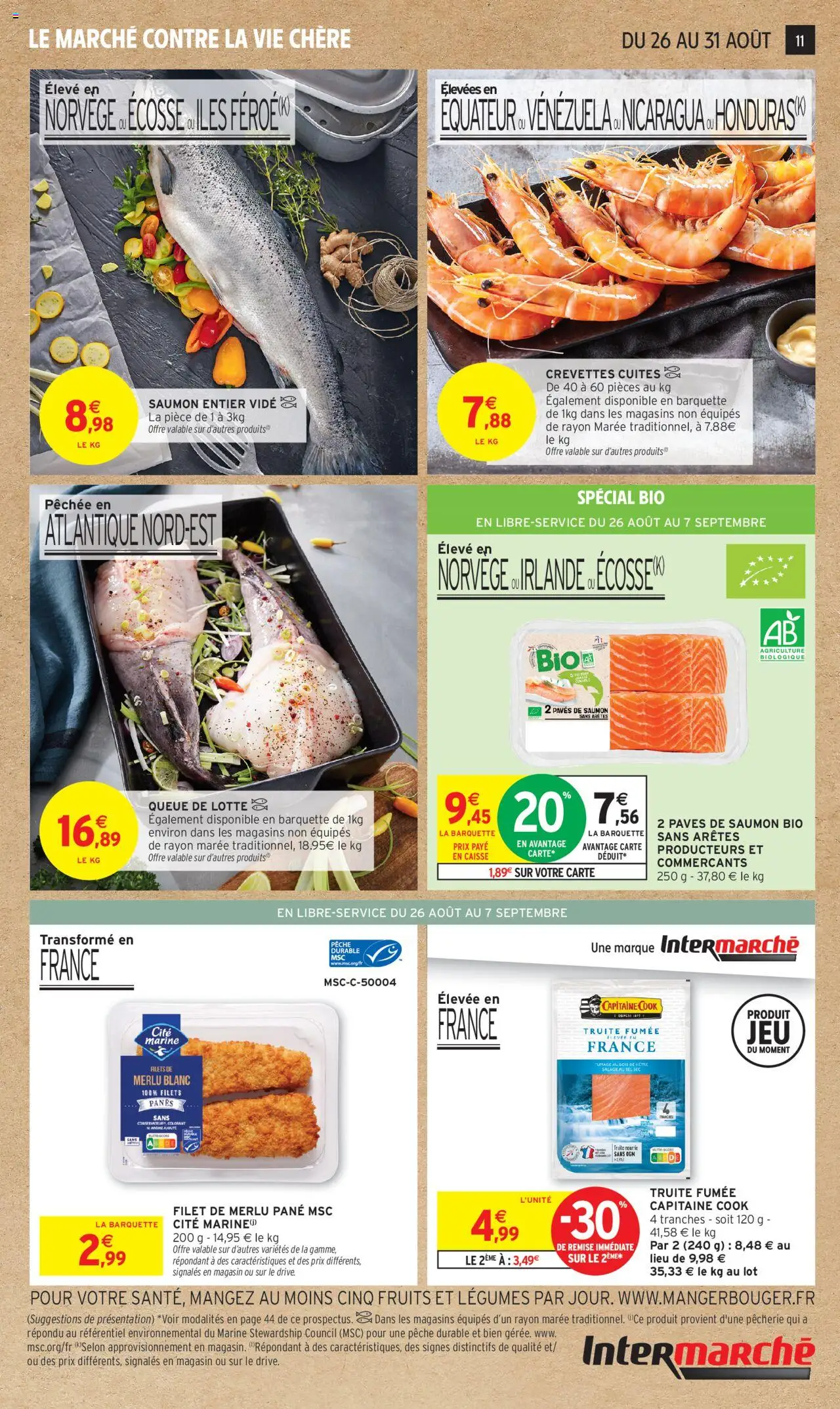  | Page: 11 | Produits: Saumon entier, Pêche, Crevettes, Saumon