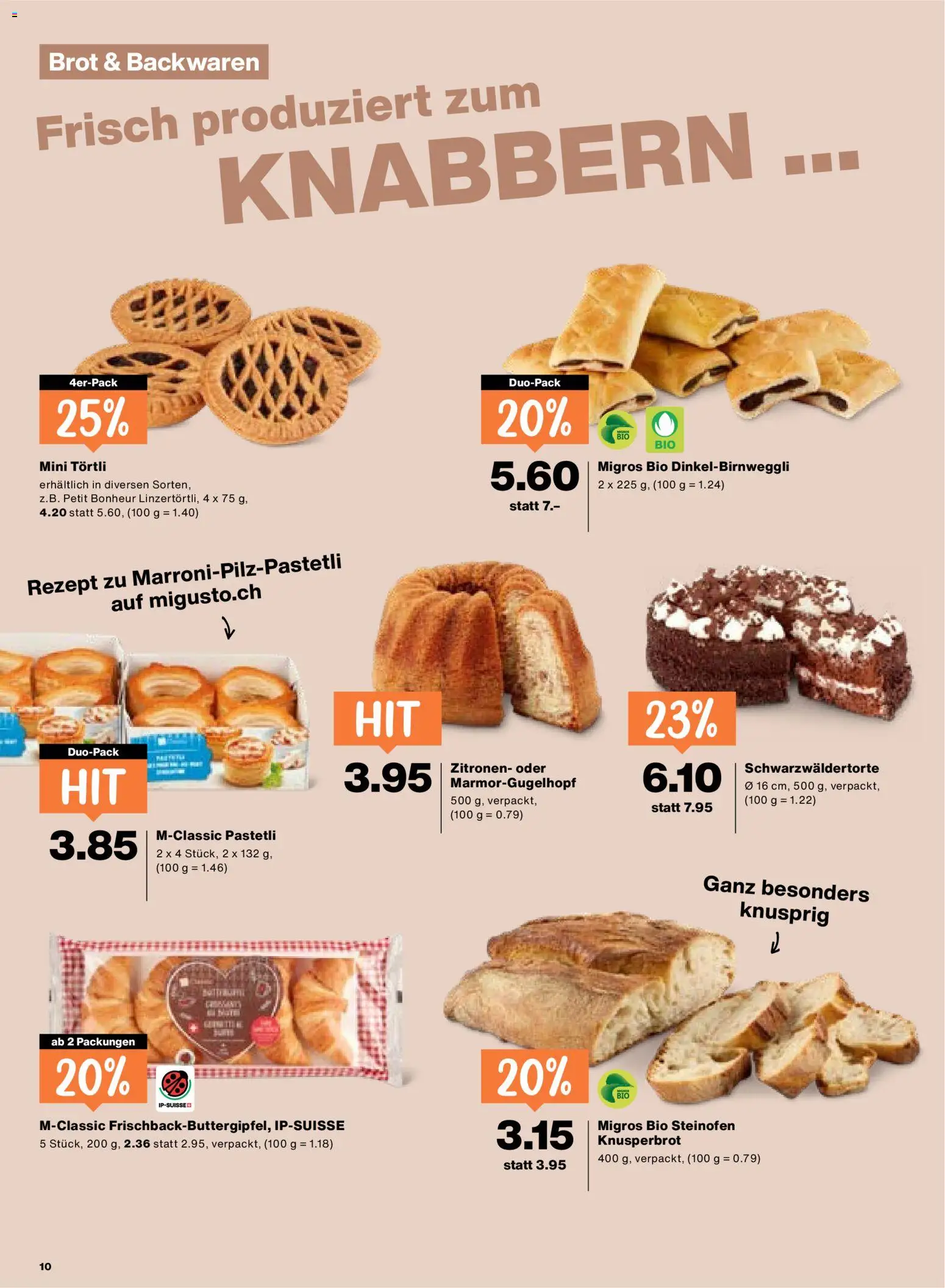 Migros Aktionen – gültig ab 20.01.2026 | Seite: 10 | Produkte: Kammerjunker, Brot