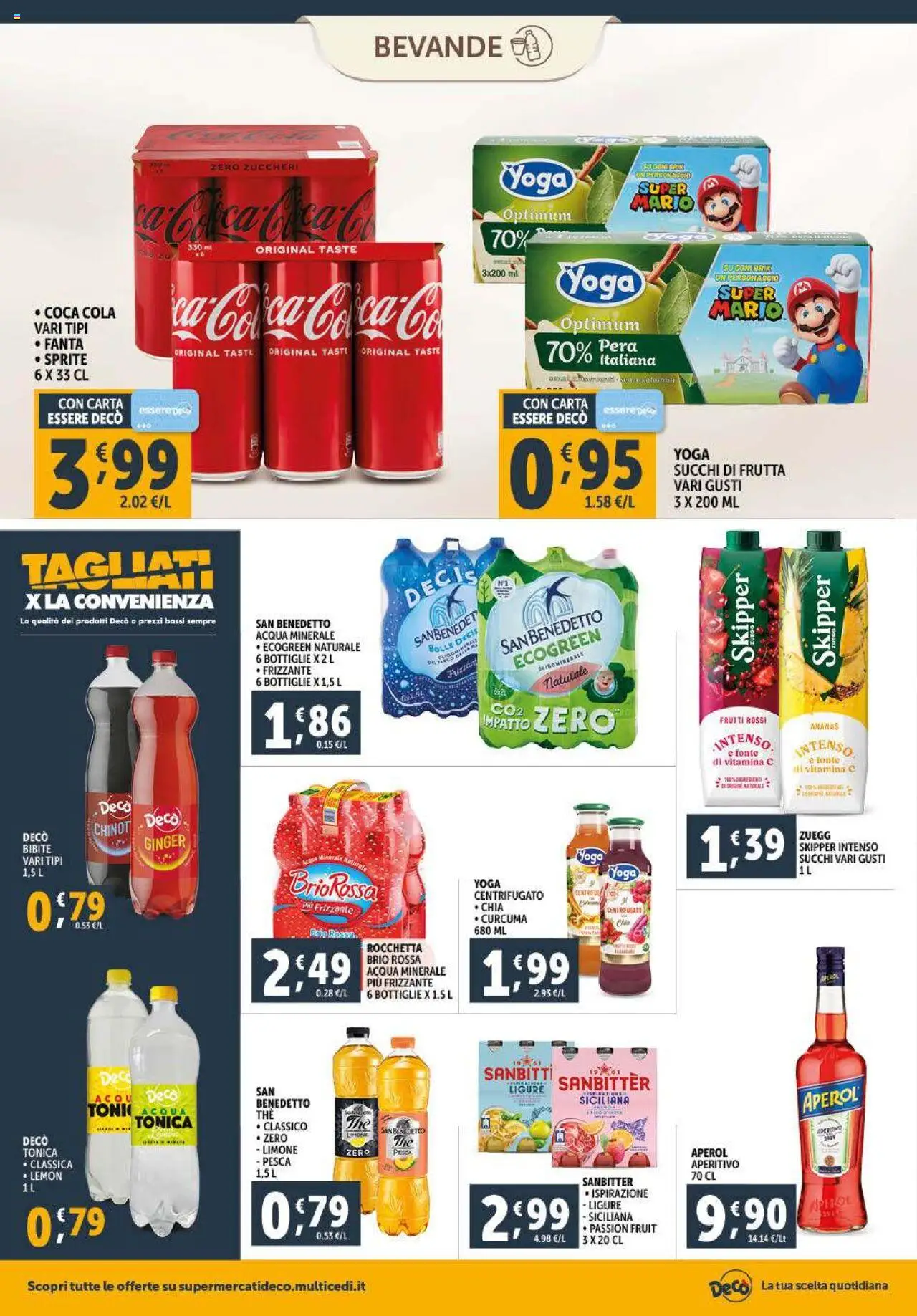 Volantino Decò del 23.09.2025 | Pagina: 16 | Prodotti: Acqua, Frutta, Limone, Bibite