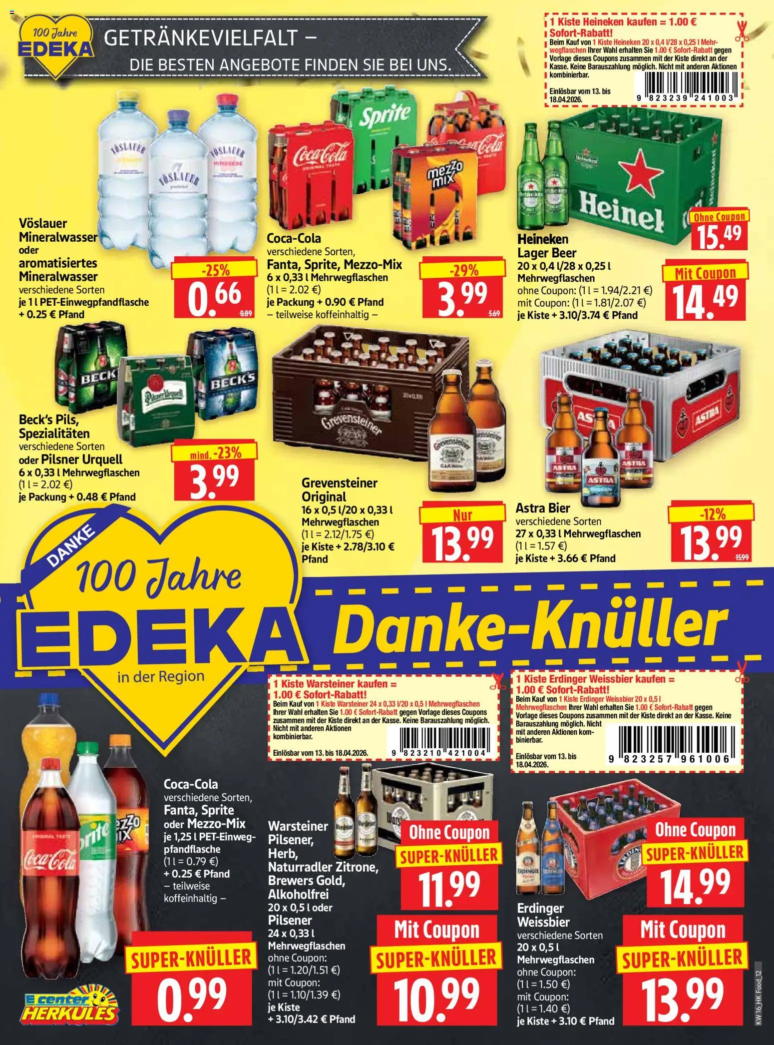 HERKULES Prospekt 	 – gültig ab 13.04.2026 | Seite: 12 | Produkte: Coca cola, Sprite, Cola, Bier