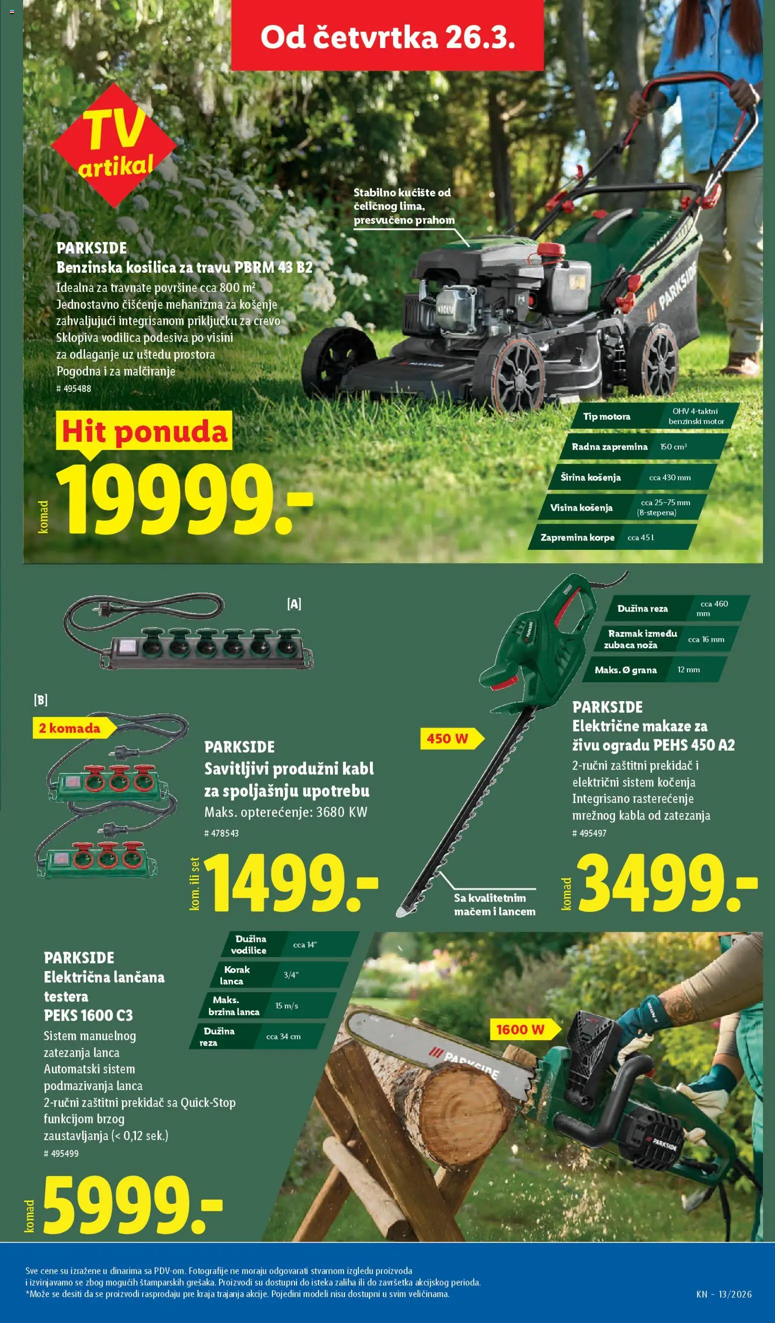 Lidl katalog - važi od 26.03.2026 | Strana: 59 | Proizvode: Parkside, Kabl, Makaze, Produžni kabl