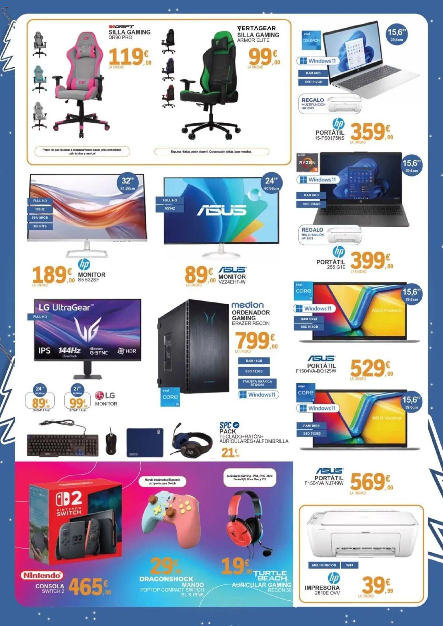E.Leclerc folleto │ válido desde el 01.12.2025 | Página: 10 | Productos: Consola, Monitor, PC, Silla