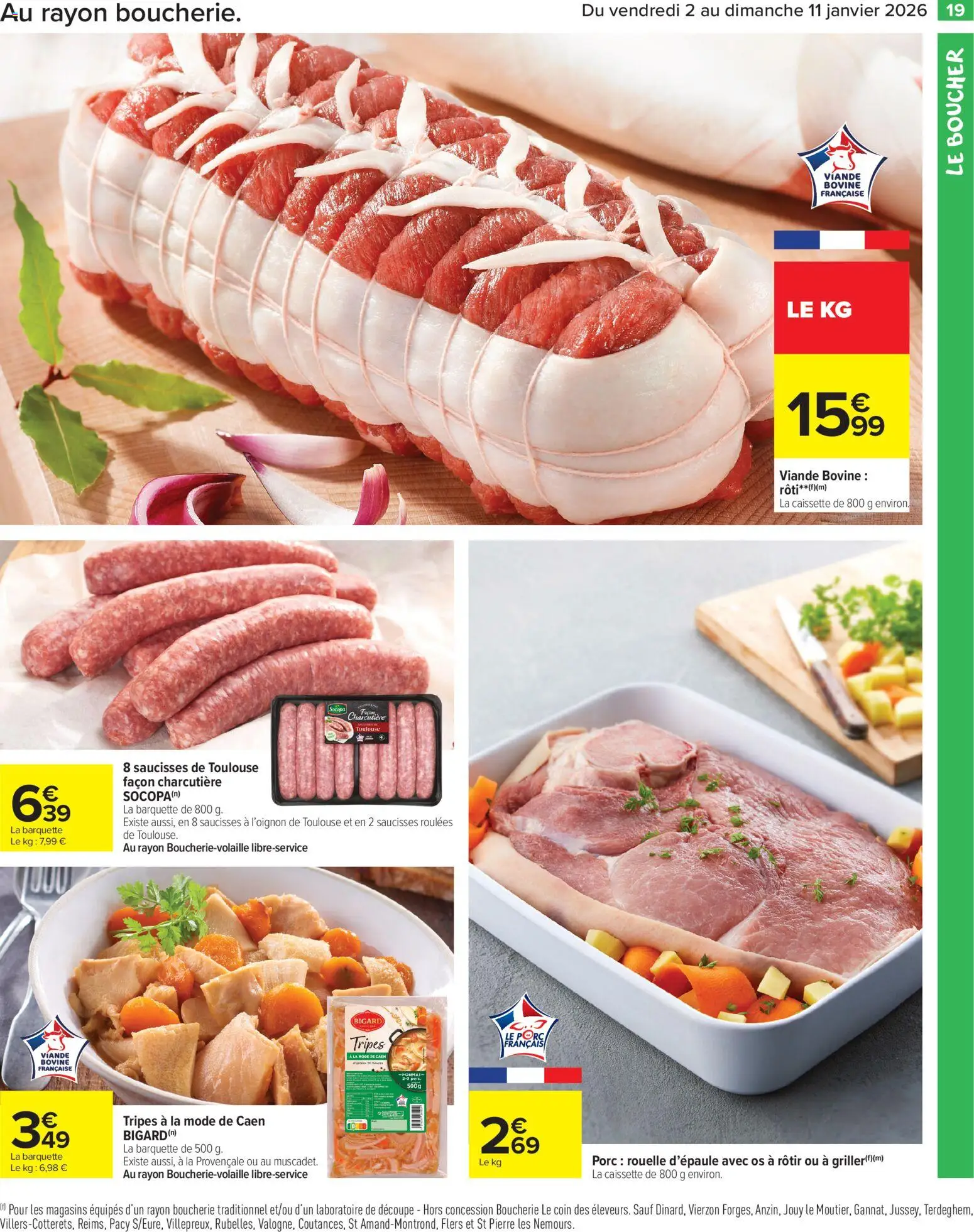 {H1} | Page: 21 | Produits: Viande, Porc, Viande bovine