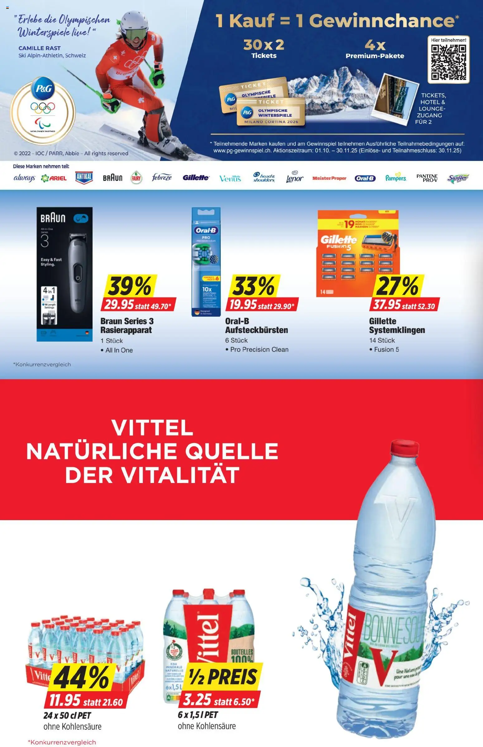 Denner Aktionen – gültig ab 11.11.2025 | Seite: 18 | Produkte: Ski, Pampers, Rasierapparat