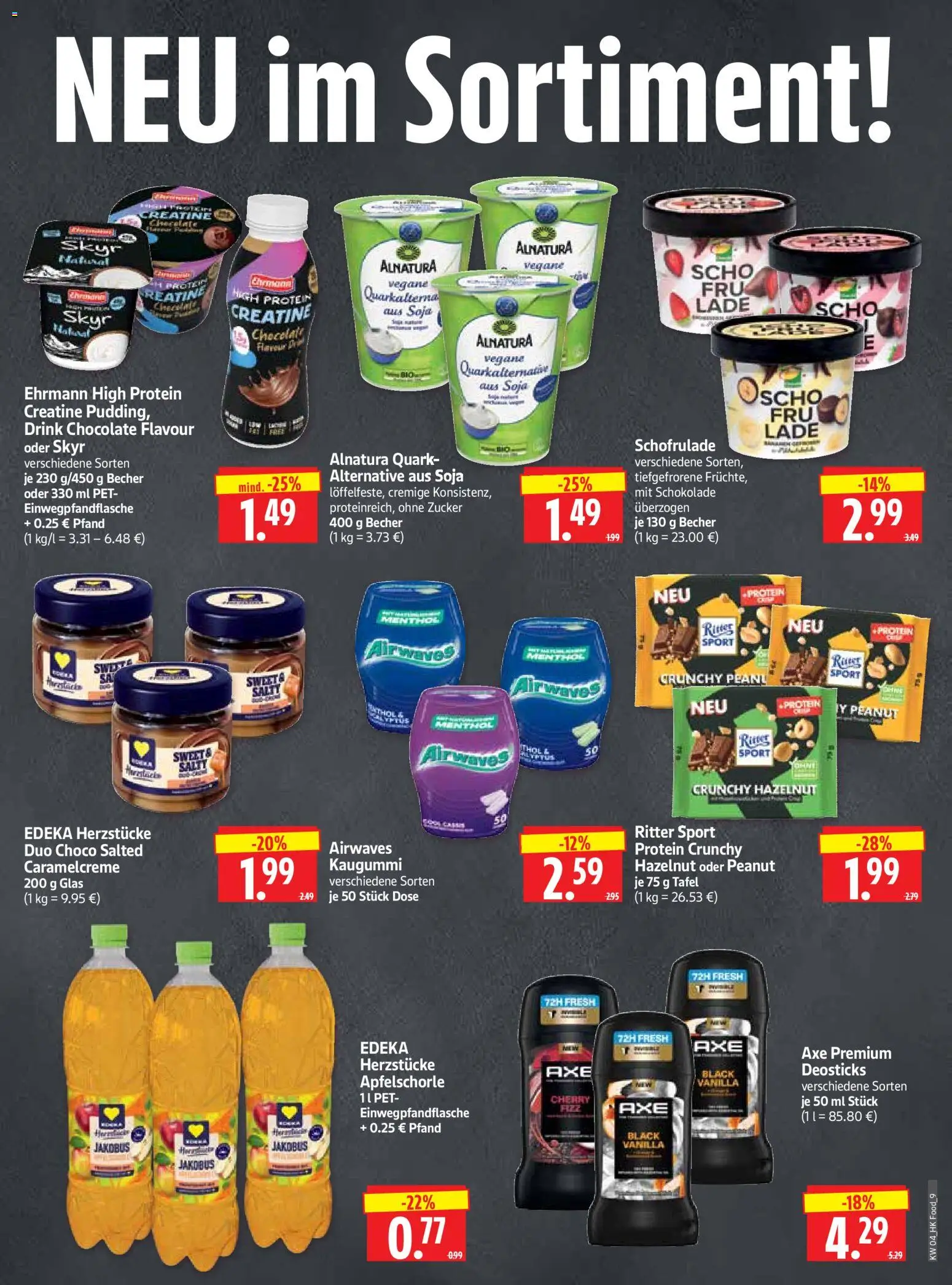 HERKULES Prospekt 	 – gültig ab 19.01.2026 | Seite: 9 | Produkte: Quark, Schokolade, Skyr, Axe