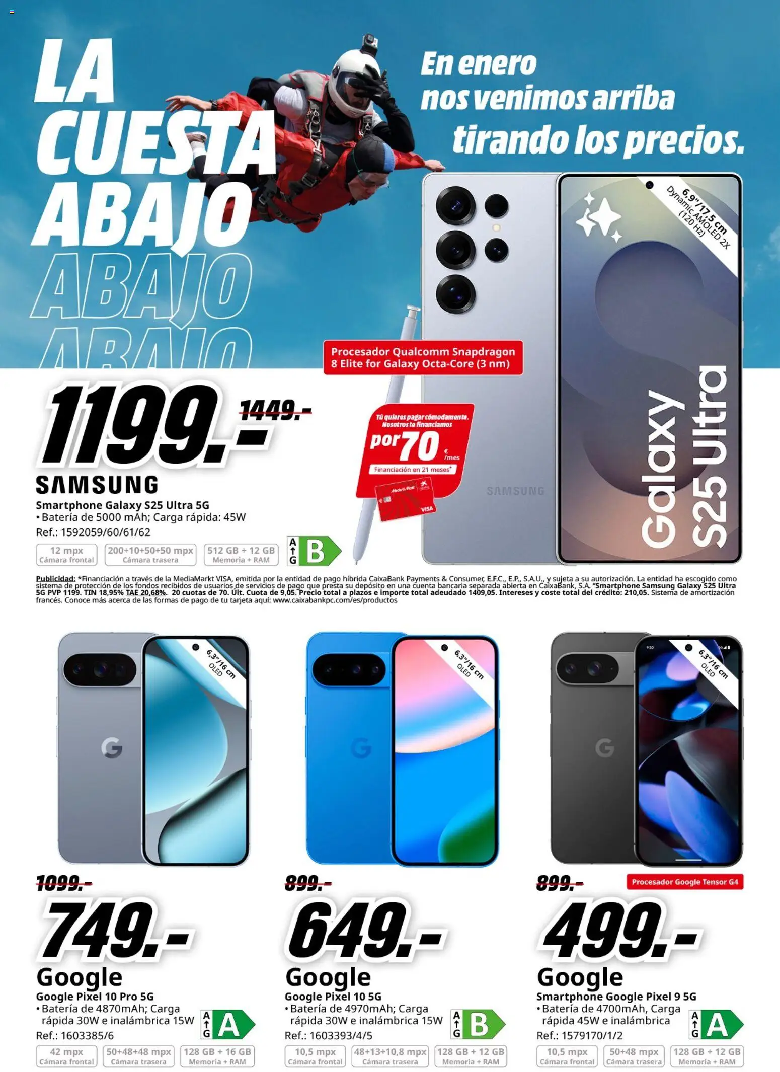 Media Markt folleto │ válido desde el 14.01.2026 | Página: 15 | Productos: Smartphone Samsung, Smartphone, Cámara, Batería