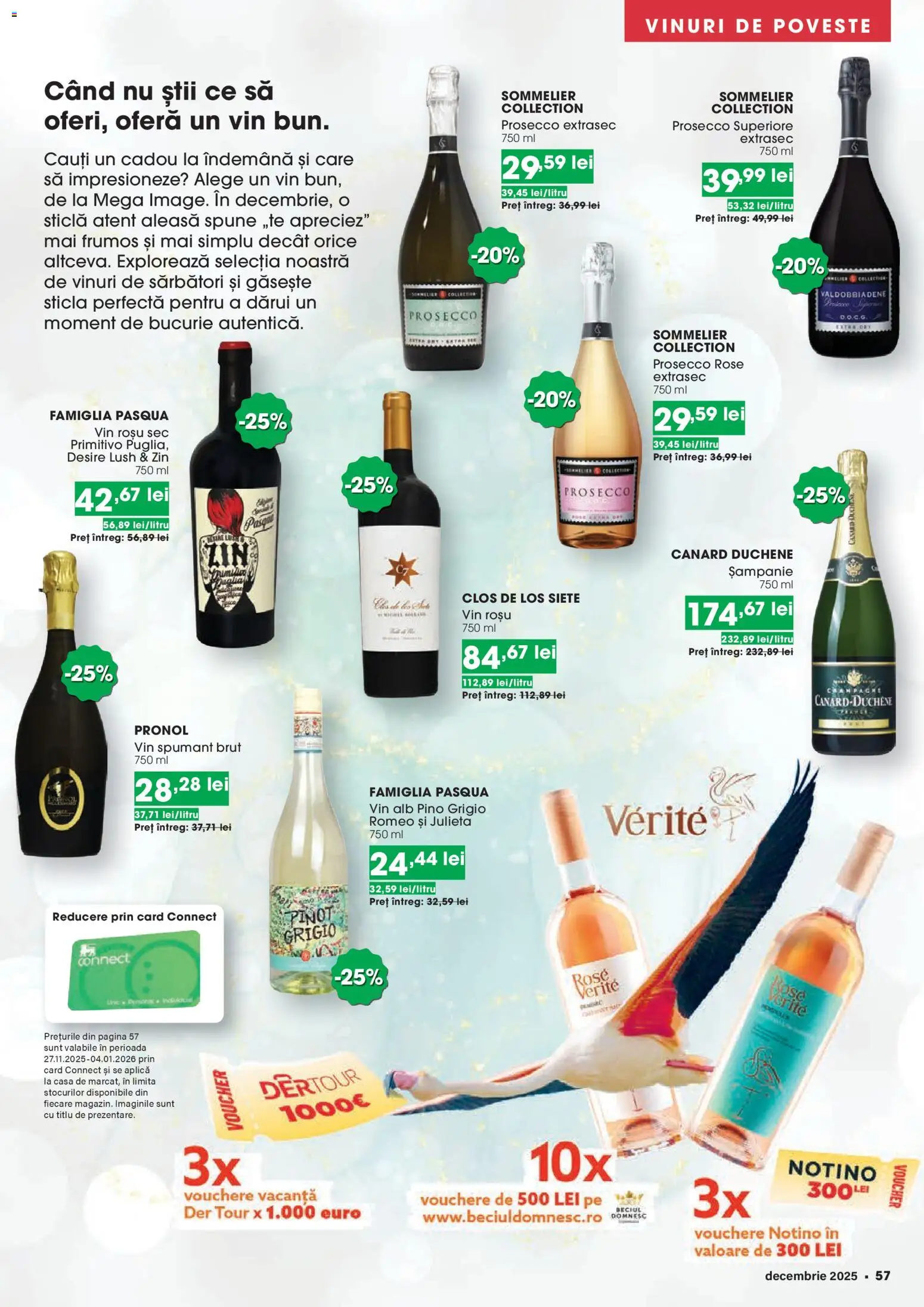 Noul catalog Mega Image – valabil de la 27.11.2025 | Pagină: 57 | Produse: Prosecco, Vin
