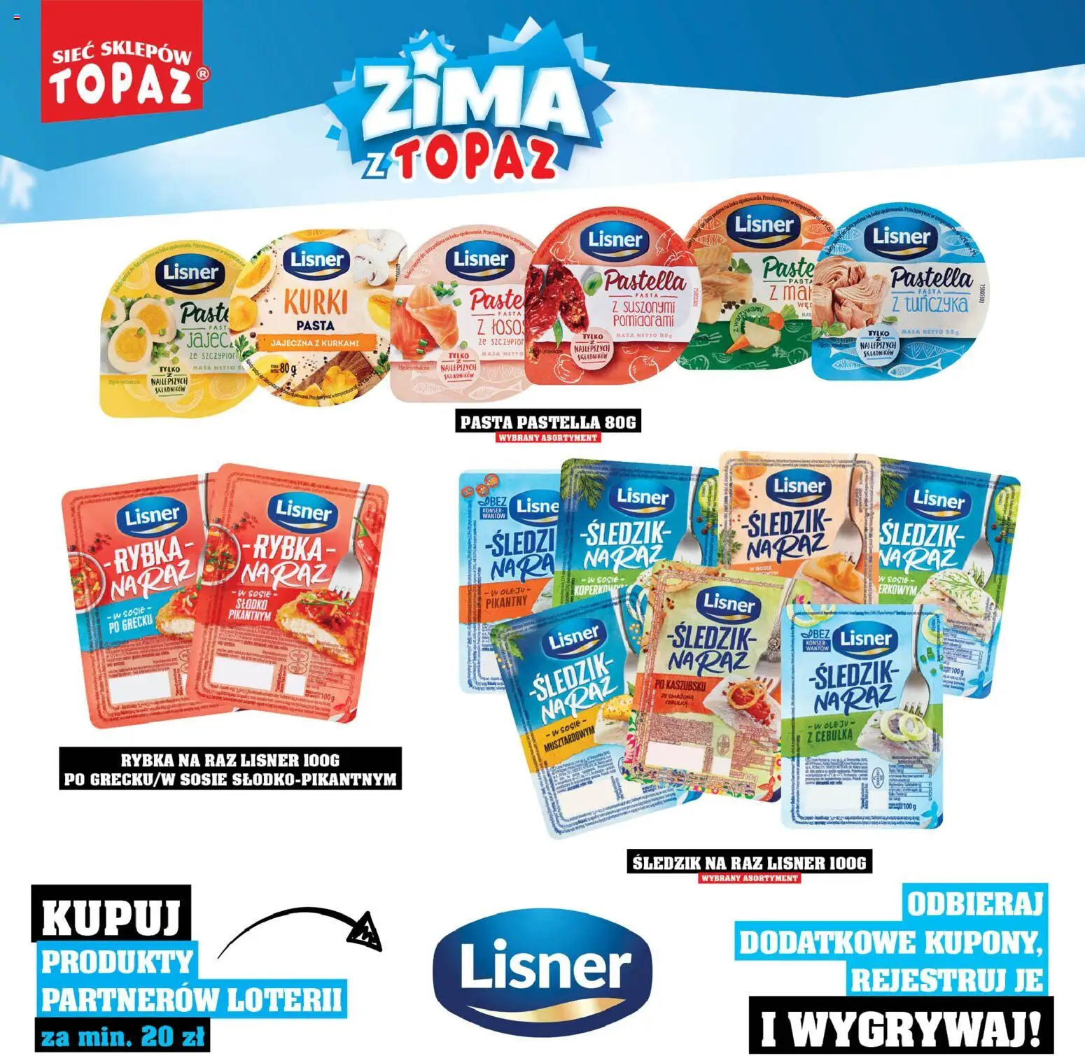 Topaz Gazetka - Katalog Produktów Objętych Loterią od 01.12.2025 | Strona: 28 | Produkty: Łosoś