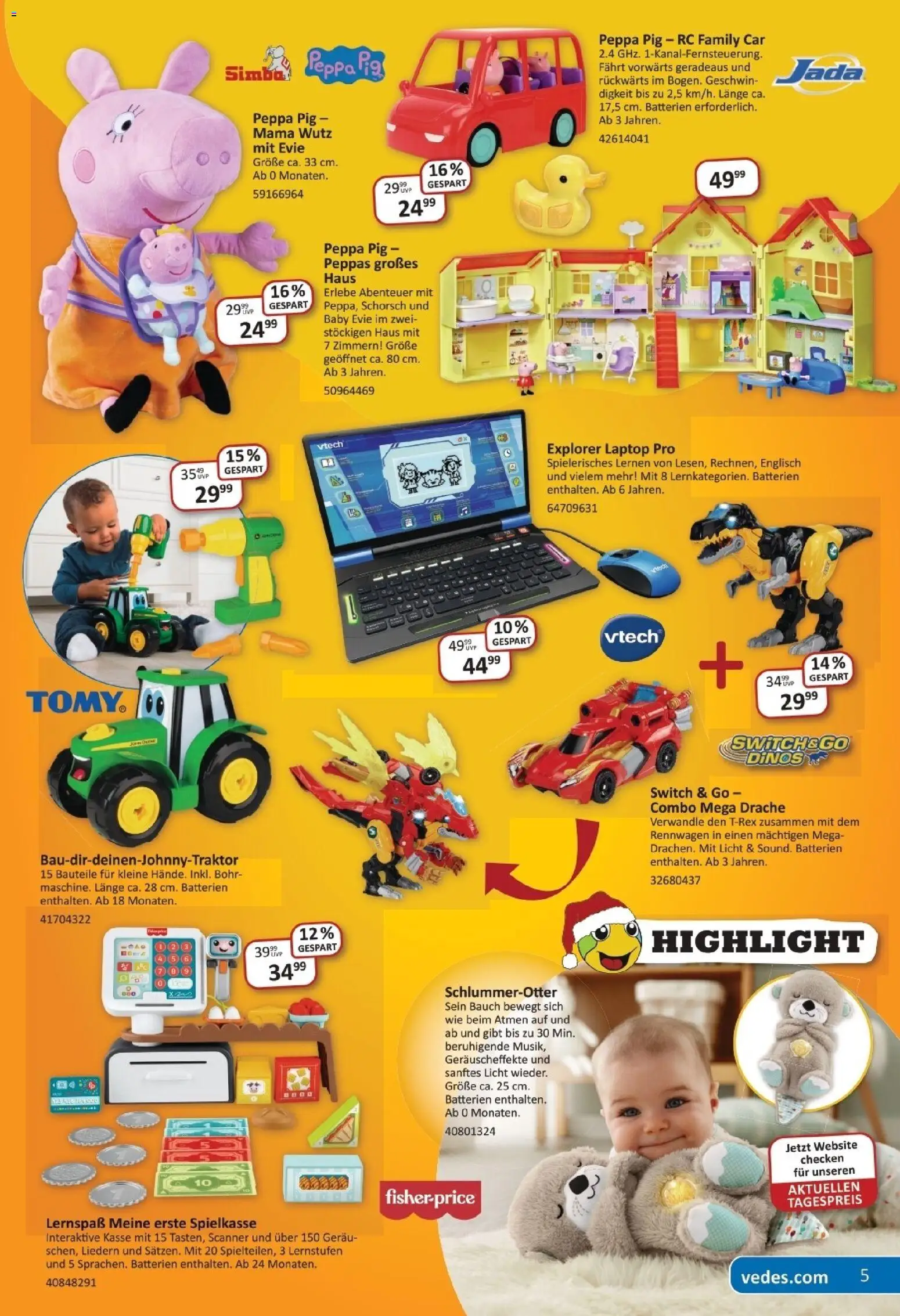 Vedes Weihnachtsflyer  – gültig ab 19.11.2025 | Seite: 5 | Produkte: Batterien, Laptop