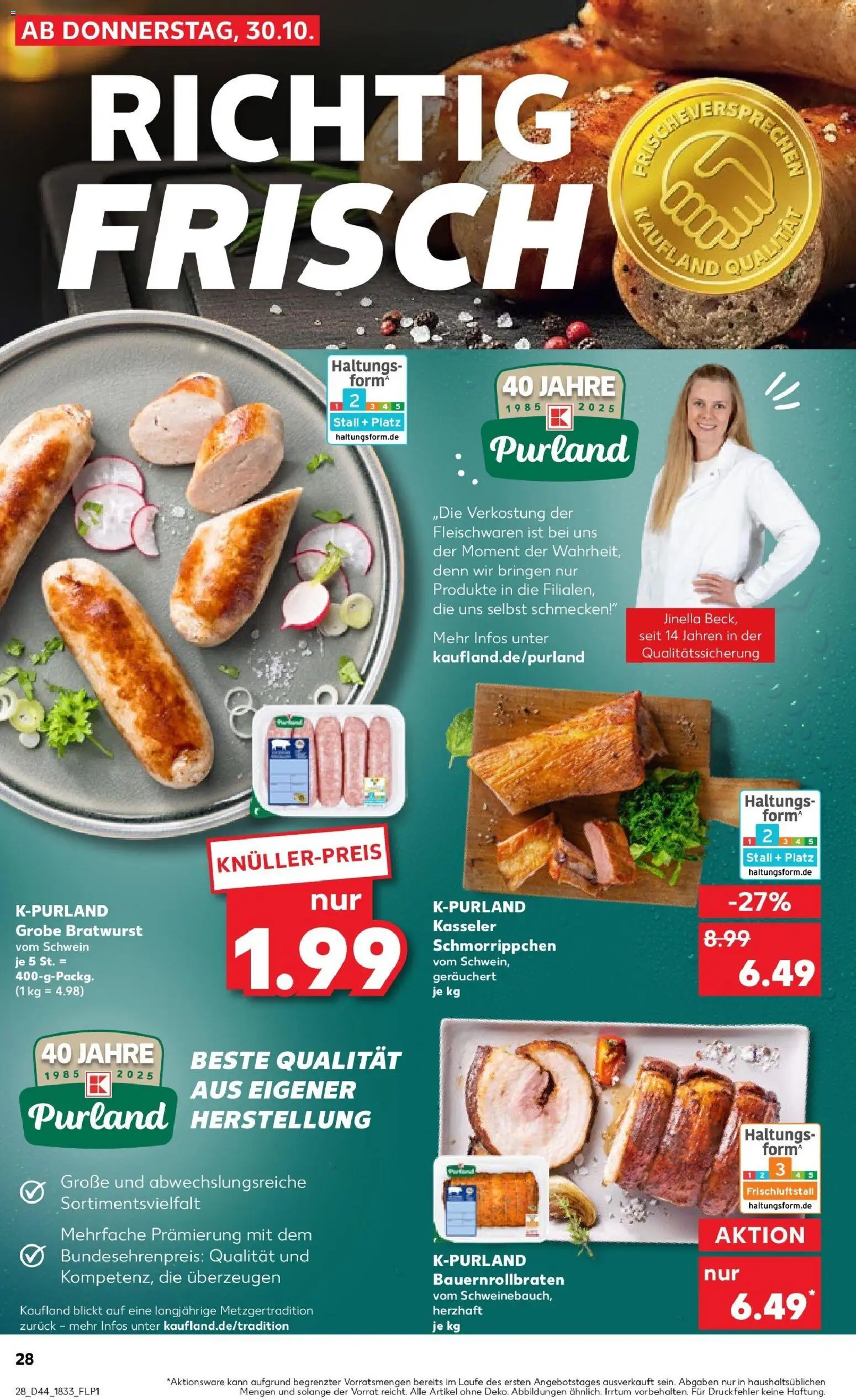Kaufland prospekt Sinzig	 – gültig ab 30.10.2025 | Seite: 28 | Produkte: Bratwurst