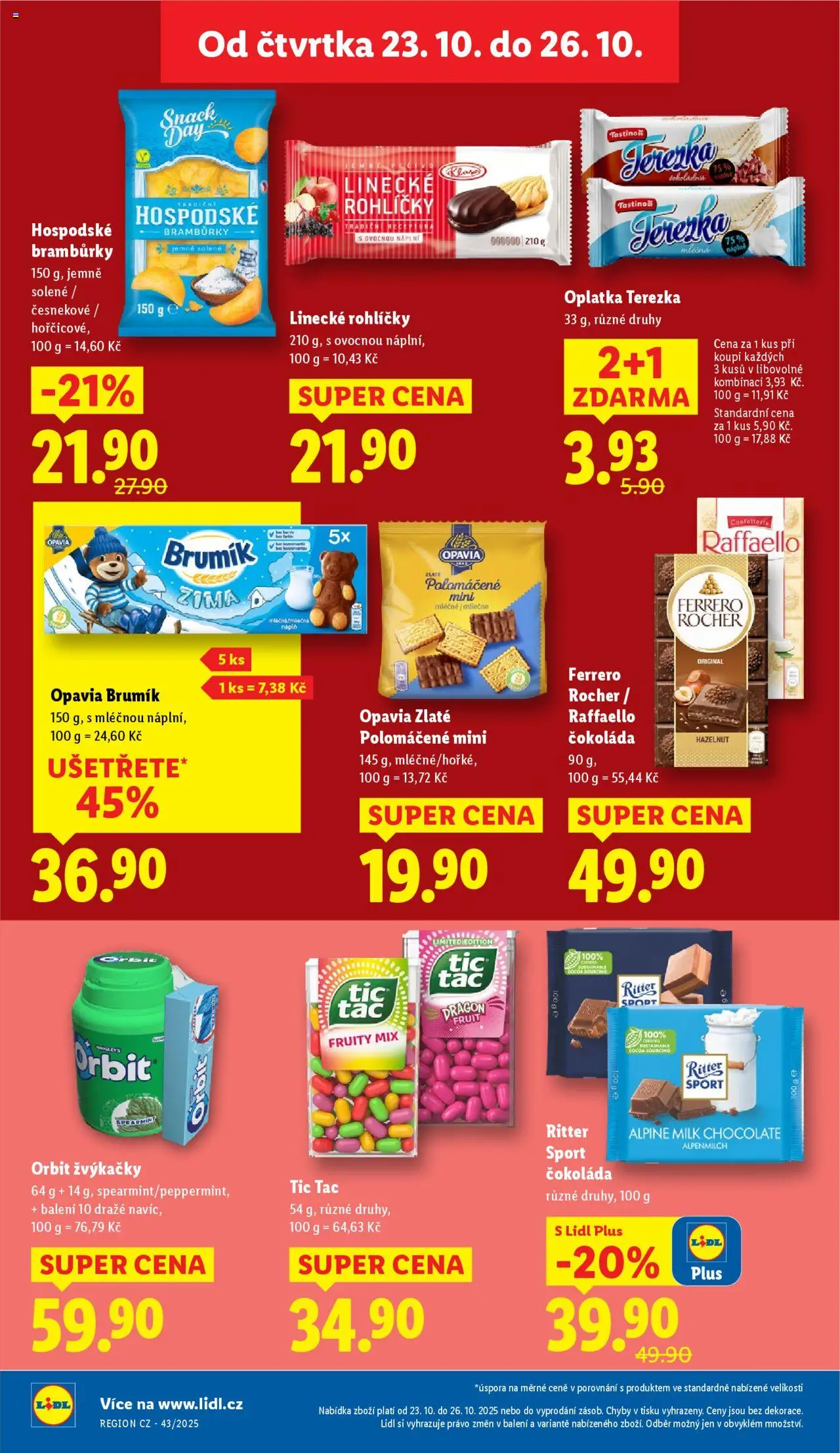 Lidl leták od 23.10.2025 | Strana: 22 | Produkty: Bramburky, Cookies, Žvýkačky orbit, Brumik