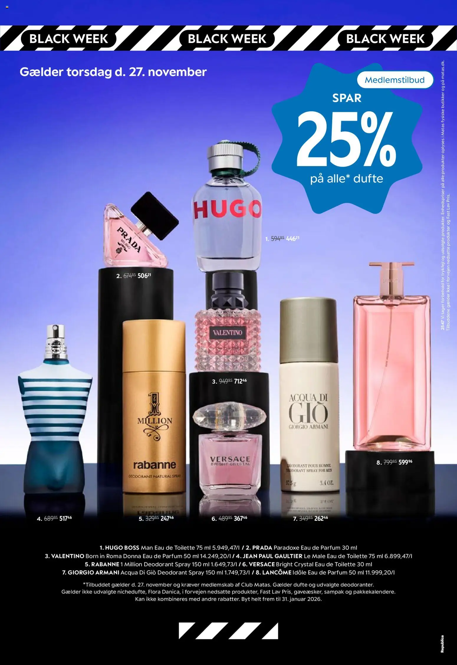 Matas tilbudsavis – gyldig fra 19.11.2025 | Side: 12 | Produkter: Eau de toilette, Deodorant