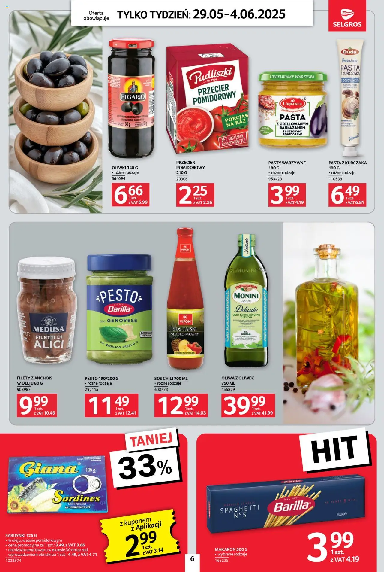 Selgros cash&carry Gazetka - Jeszcze więcej super promocji od 29.05.2025 | Strona: 6 | Produkty: Anchois, Fresco, Warzywa, Sos