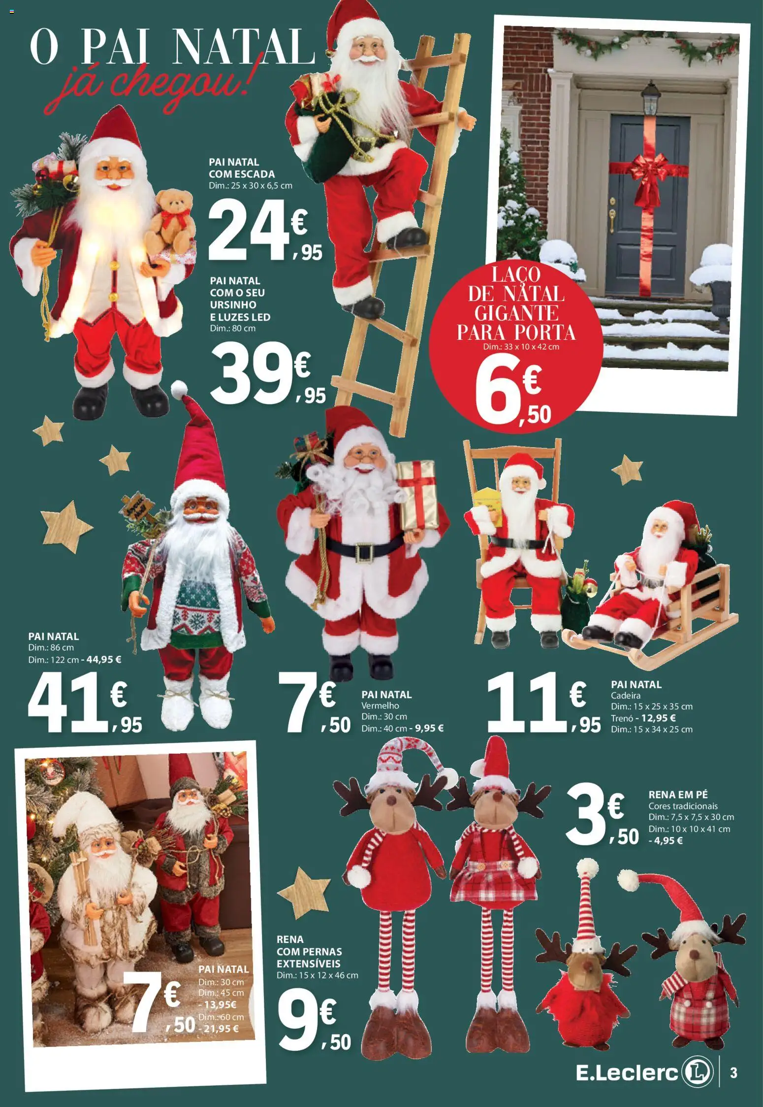 E.Leclerc - Folheto Natal │ válido de 04.11.2025 | Página: 3 | Produtos: Escada, Porta, Cadeira