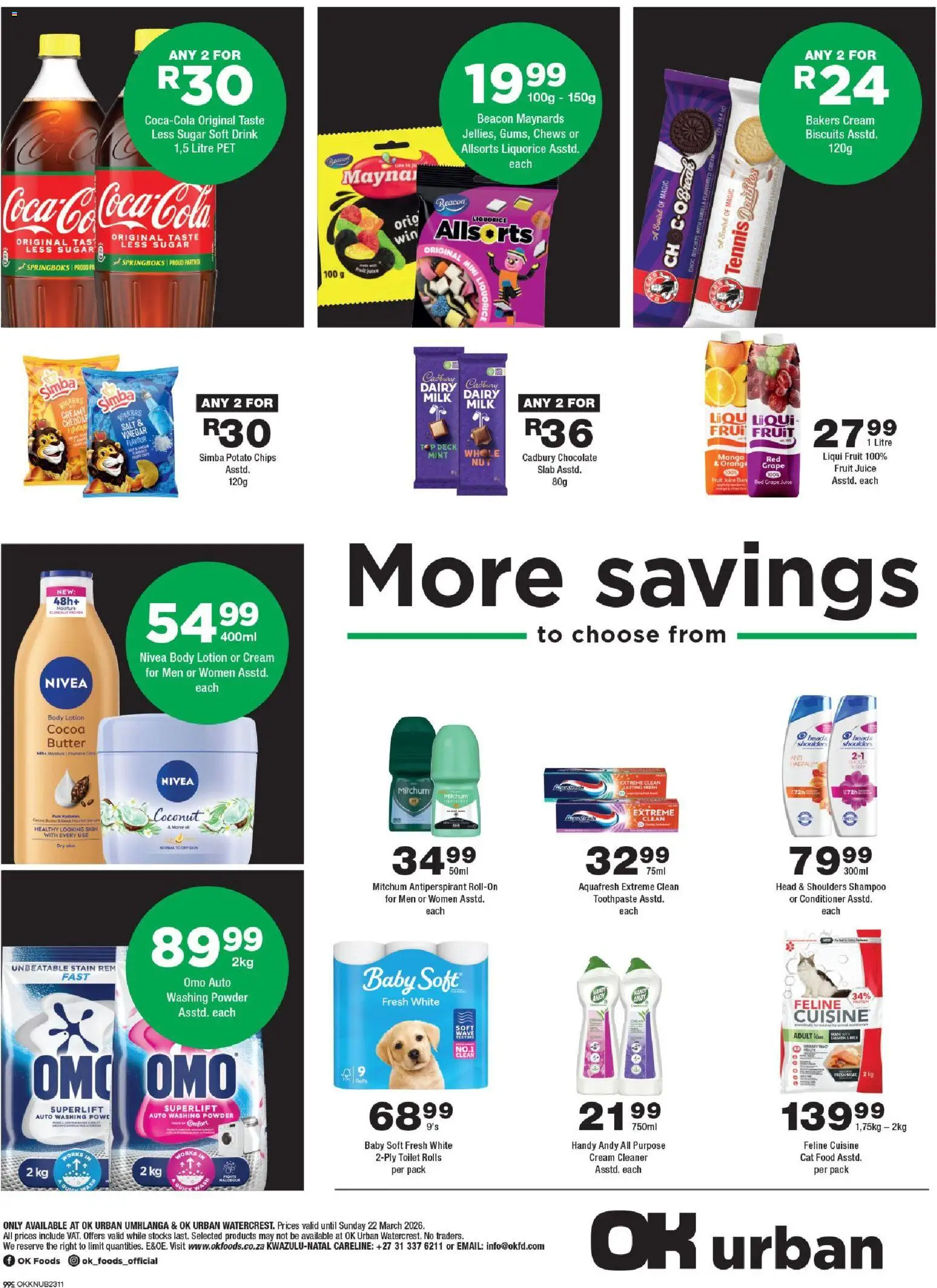 New OK Foods catalogue – valid from 11.03.2026 | Page: 4 | Products: Powder, Conditioner, Washing powder, Cat food