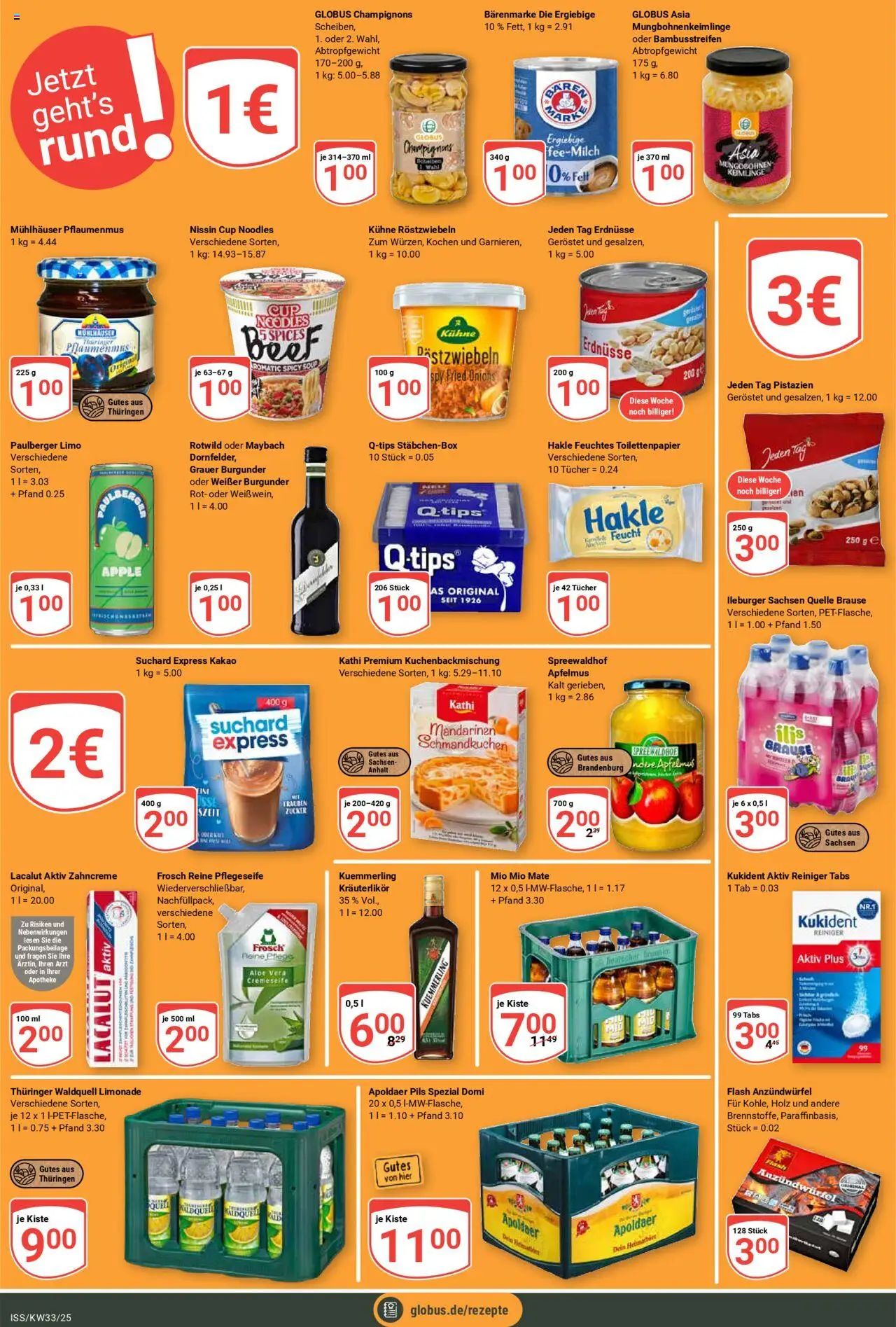 Globus Prospekt 	 - gültig ab dem 11.08.2025 | Seite: 19 | Produkte: Mio mio mate, Pistazien, Kuemmerling, Zucker